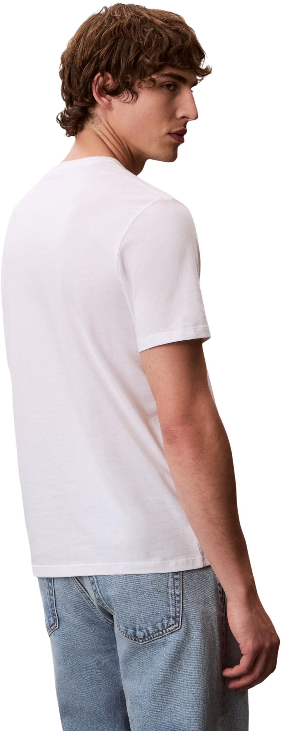 Calvin Klein SS Badge tee 2pk Lv04rd248g Camisetas Hombre (Pack de 2)