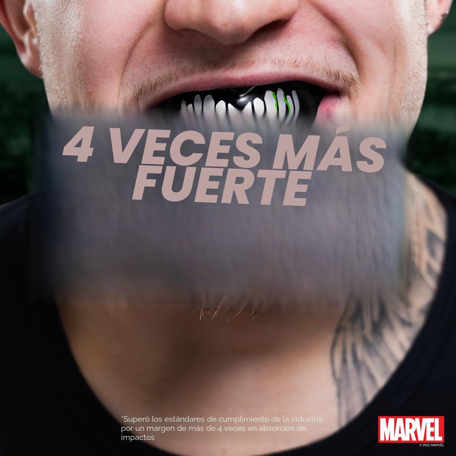 Marvel Venom Protector bucal deportivo para aparatos ortopédicos, talla única, con funda para boxeo, MMA, rugby, artes marciales, judo y todos los deportes de contacto