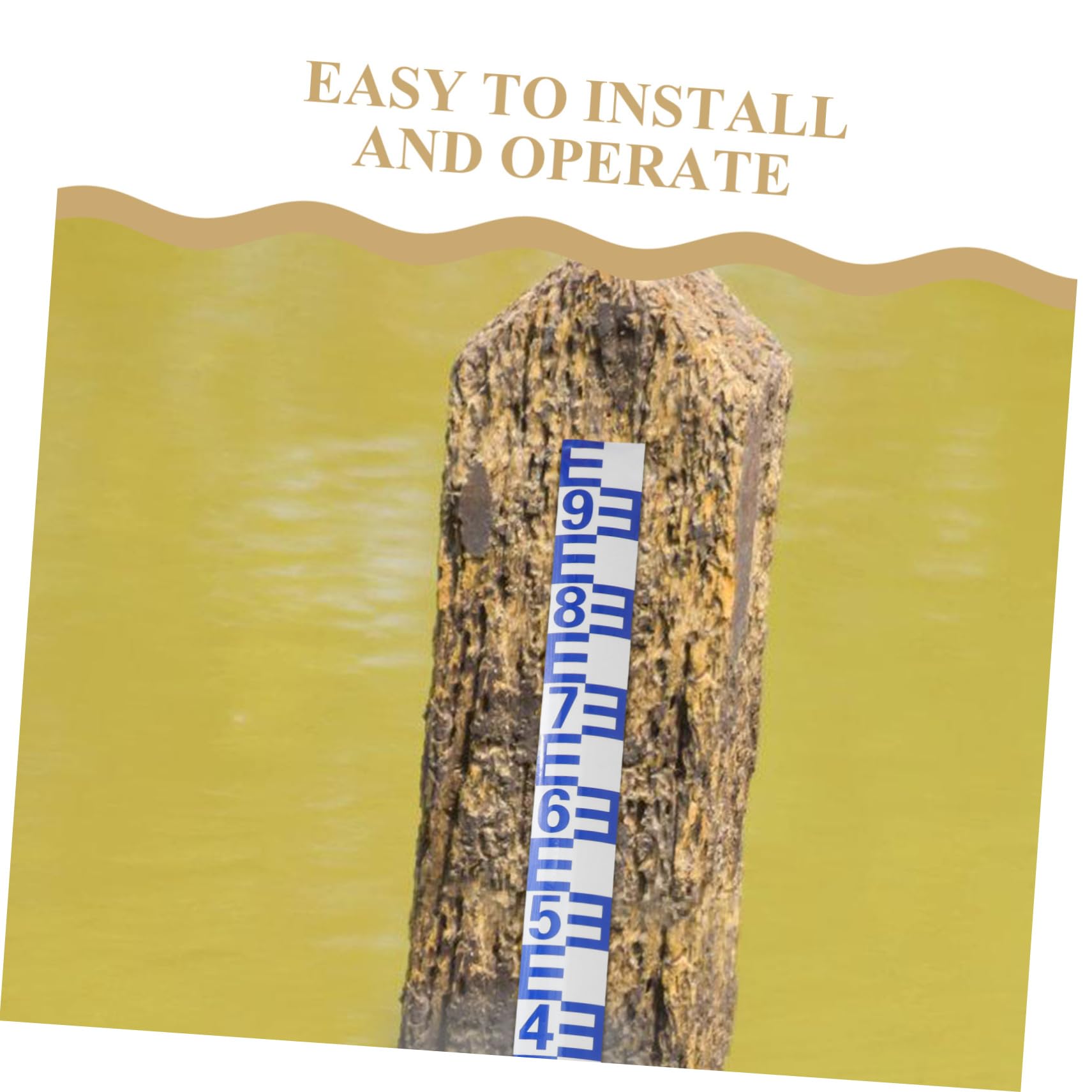 Cabilock Water Tank Level Indicator Styrene Gauge Reflective Sticker Self-Adhesive for Easy Pool and Pond Monitoring