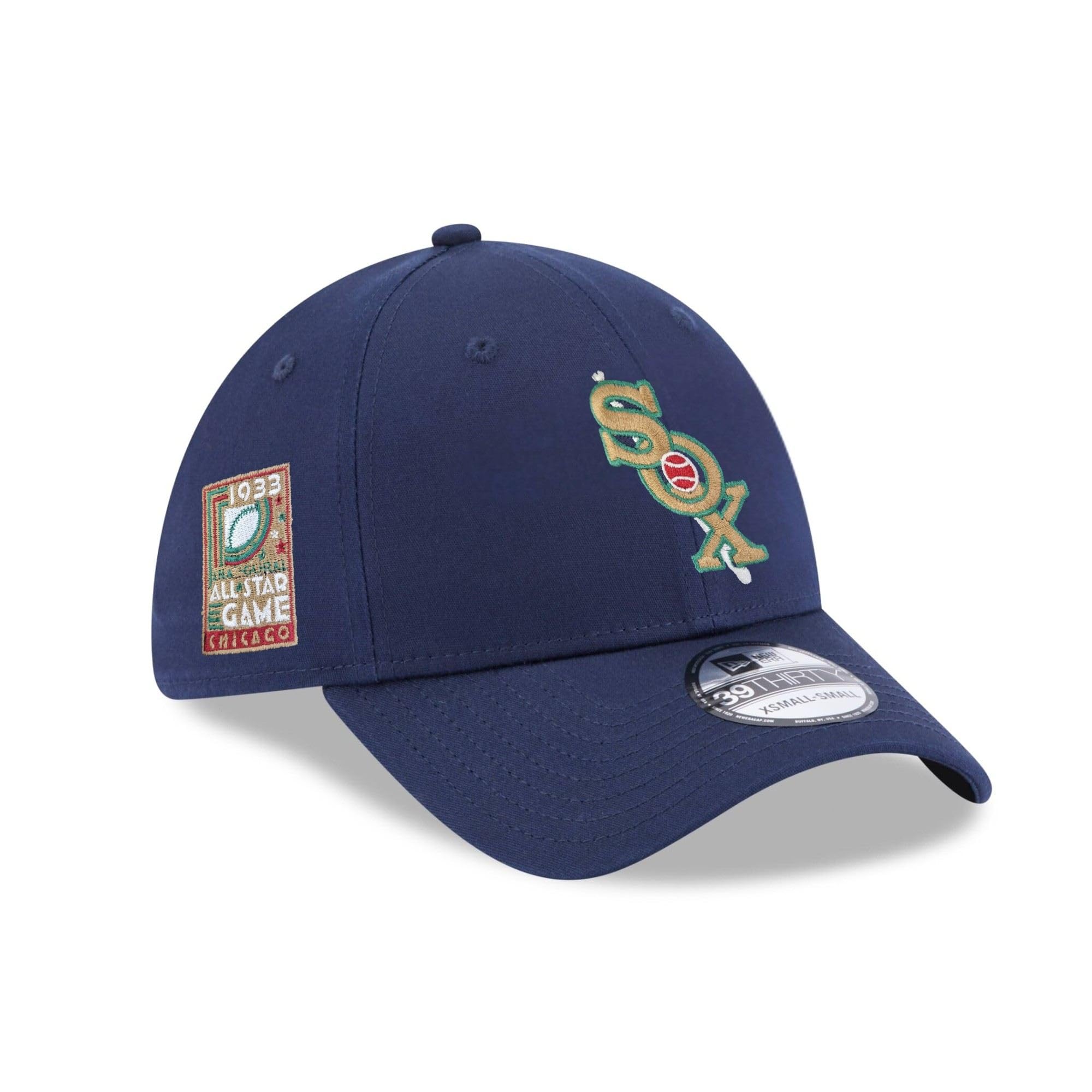New Era Chicago White Sox MLB All-Star Game 1933 Sideptach Navy 39Thirty Stretch Cap - M - L