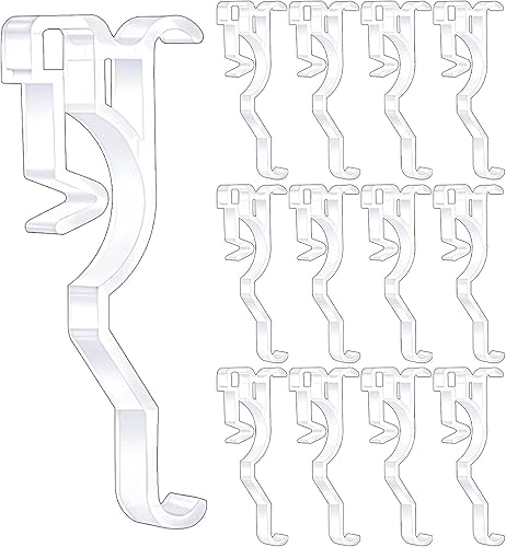 Clips de cenefa de 25 pulgadas clips de cenefa de diseño oculto para persianas clips de plástico transparente clips de retención de repuesto para