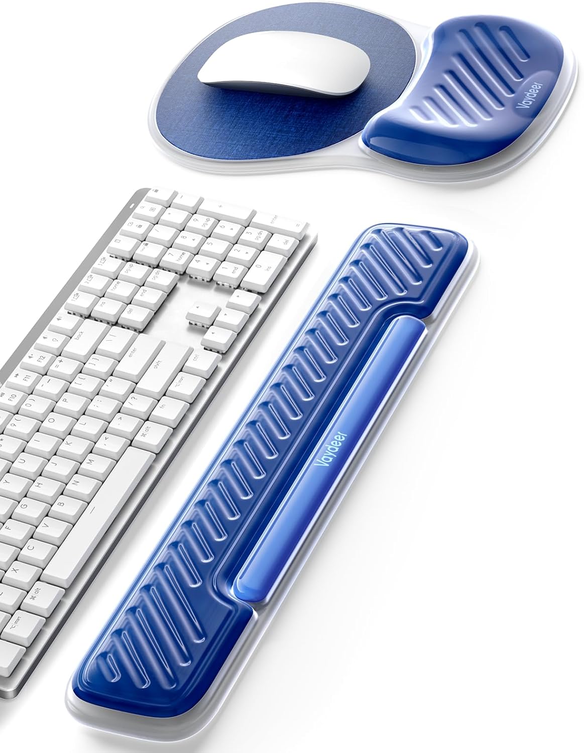 Vaydeer Gel Keyboard Wrist Rest and Mouse Pad with Wrist Rest Set, Ergonomic Wrist Support for Desk, Computer Wrist Pad for Home Office Gaming Remote Work Carpal Tunnel Pain Relief-Blue