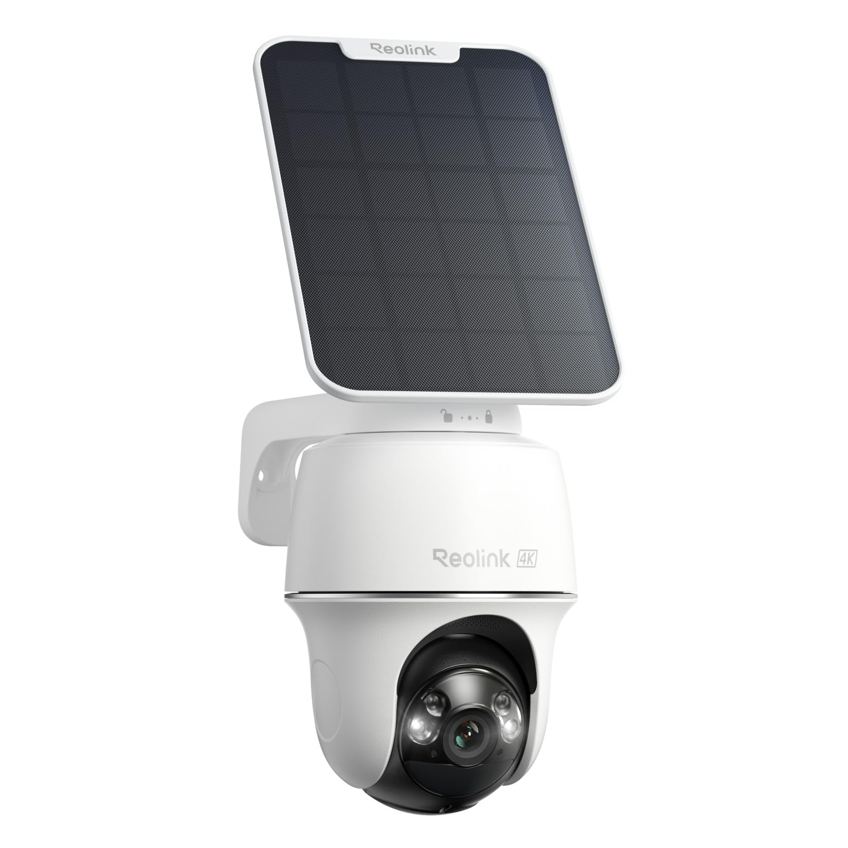 REOLINK First 4K Solar Security Cameras Wireless Outdoor, Argus PT Ultra+ 3W Solar Panel, 360° Pan Tilt Auto-Tracking, 8MP Color Night Vision, 2.4/5 GHz Wi-Fi 6, No Monthly Fee, Home Hub CompatibleCarbonfree Certified