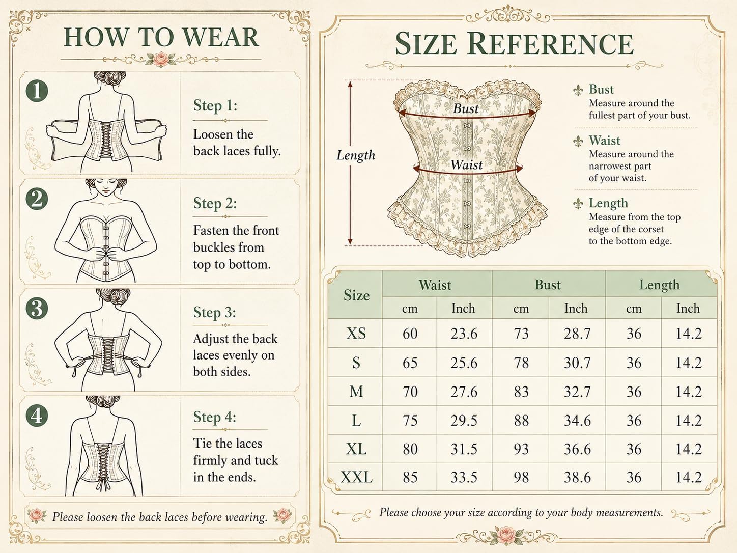 Corset Tops for Women, Floral Jacquard Strapless Lace-Up Overbust Bustier, Vintage Renaissance Party Top