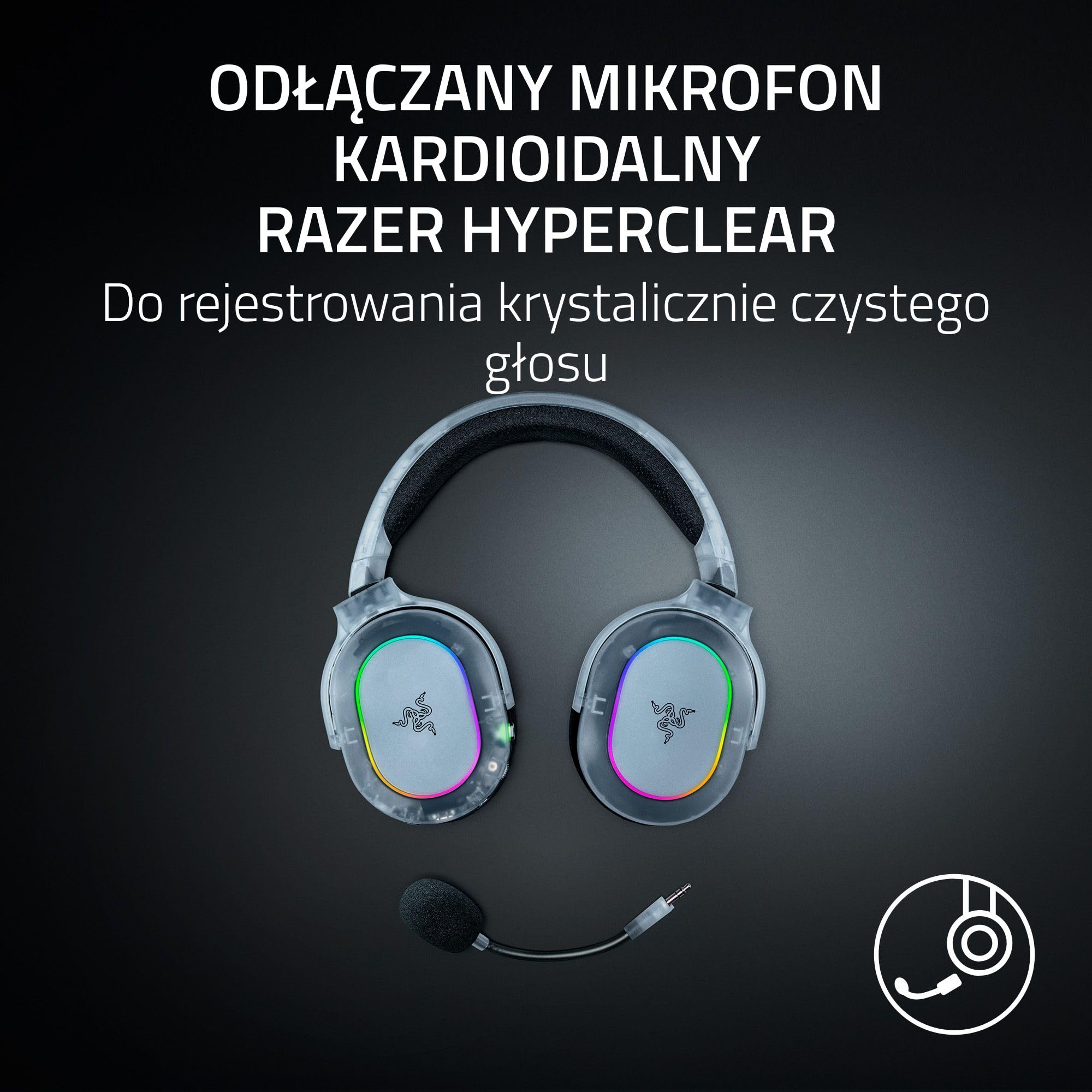 Razer Barracuda X Chroma Phantom White - bezprzewodowy zestaw słuchawkowy do gier na wiele platform - 285g - przetwornik Triforce 40mm - bezprzewodowa HyperSpeed i Bluetooth | Edycja Phantom White