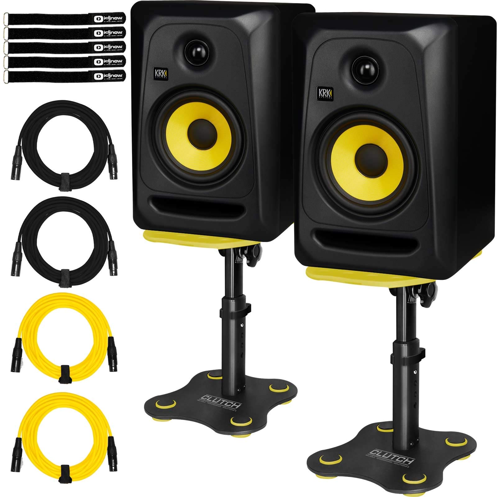 KRK Rokit Based CL5G3 5" Classic Active Studio Monitor Speakers w Desktop Stands