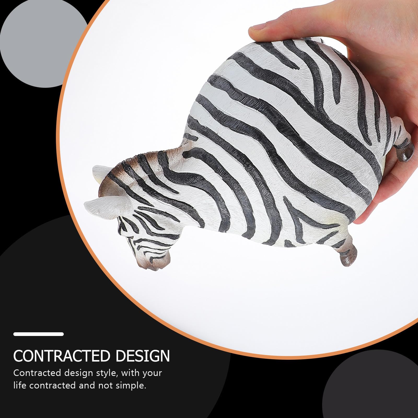 Statuina Zebra in Resina Bianca e Nera, Decorazione Tavolo Casa Regalo