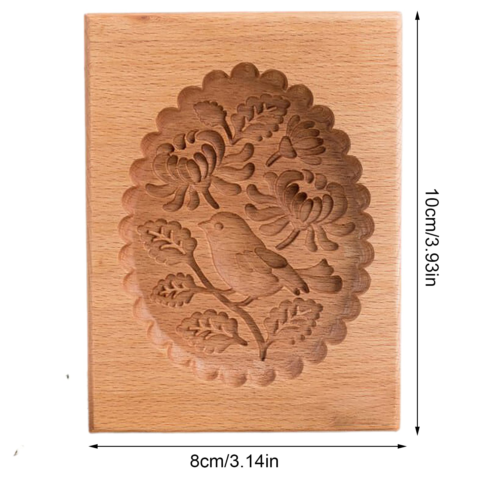 Keksausstecher, Plätzchenformen aus Holz, Kekse, umweltfreundlich geschnitzte Shortbread-Stempelprägung for Muffin-Mondkuchen, Plätzchenkekse