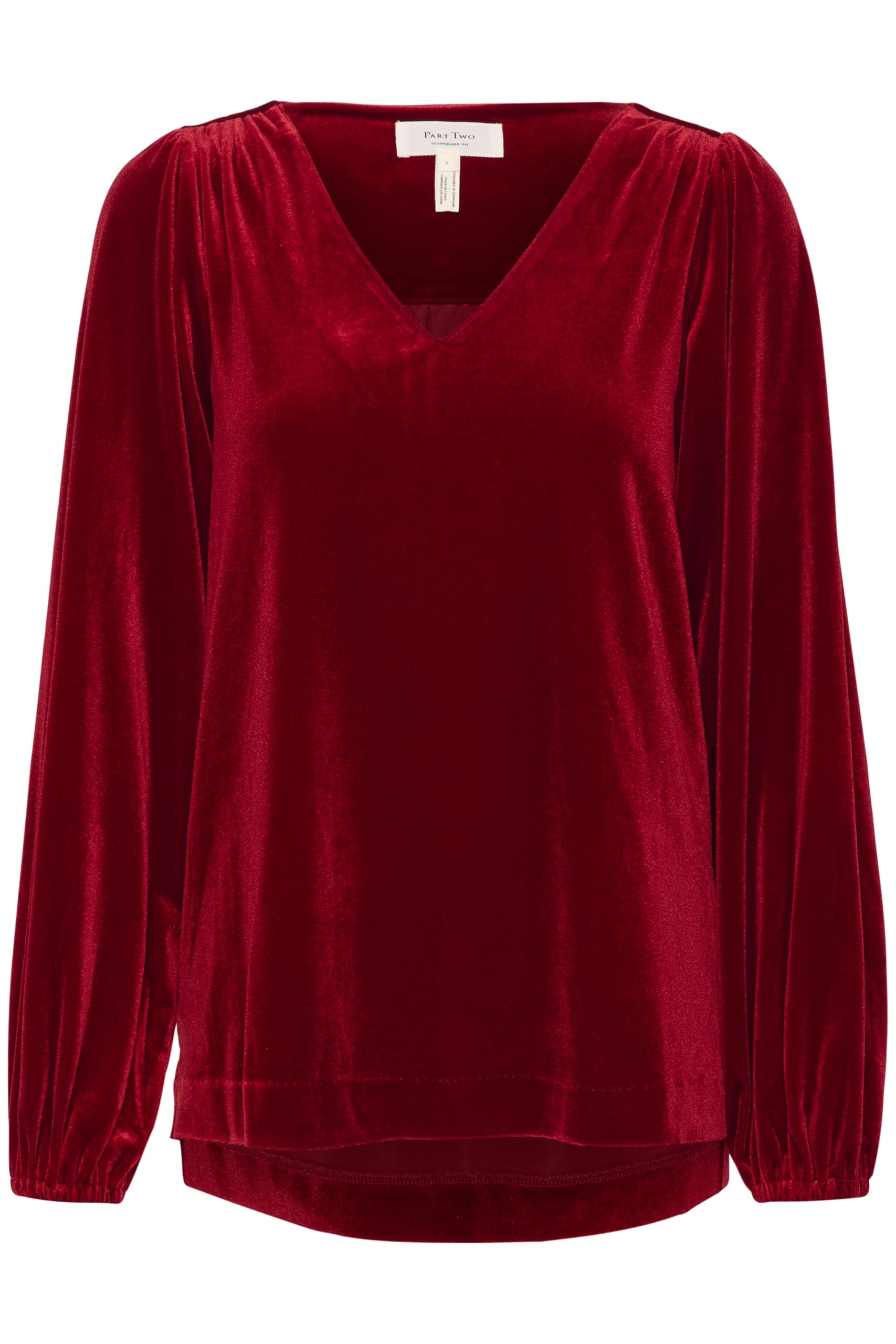 Part Two Women's Madispw Blouse, Rhythmic Red, L
