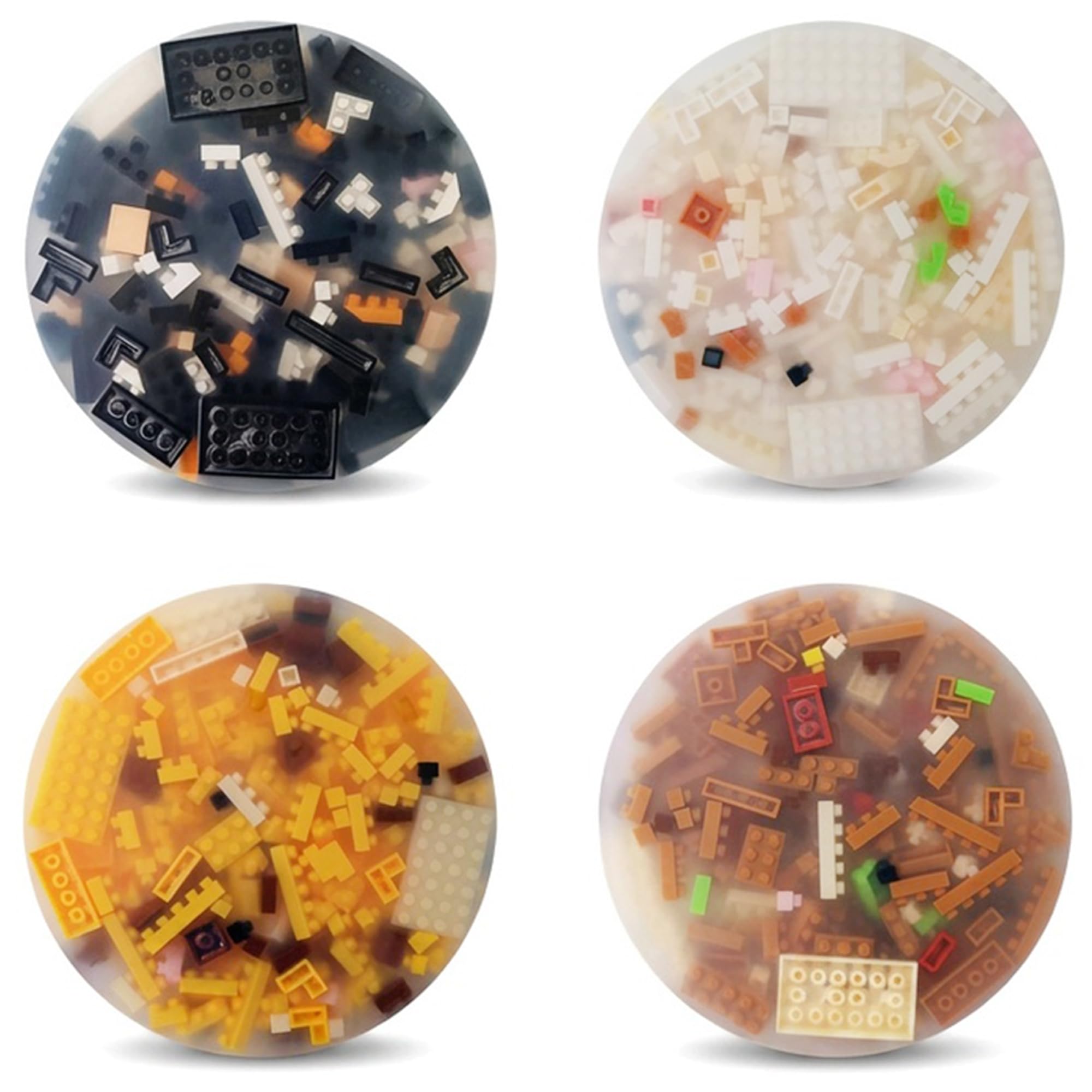 Picky Pad,4 Pcs Bricks Fidget Pads Multicolor Building Blocks Picking Pad Kit Skin Fidgets Adults Anxiety Trichotillomania Stress Relief Pick Pads for Adult Age 16+ (Animals 2)