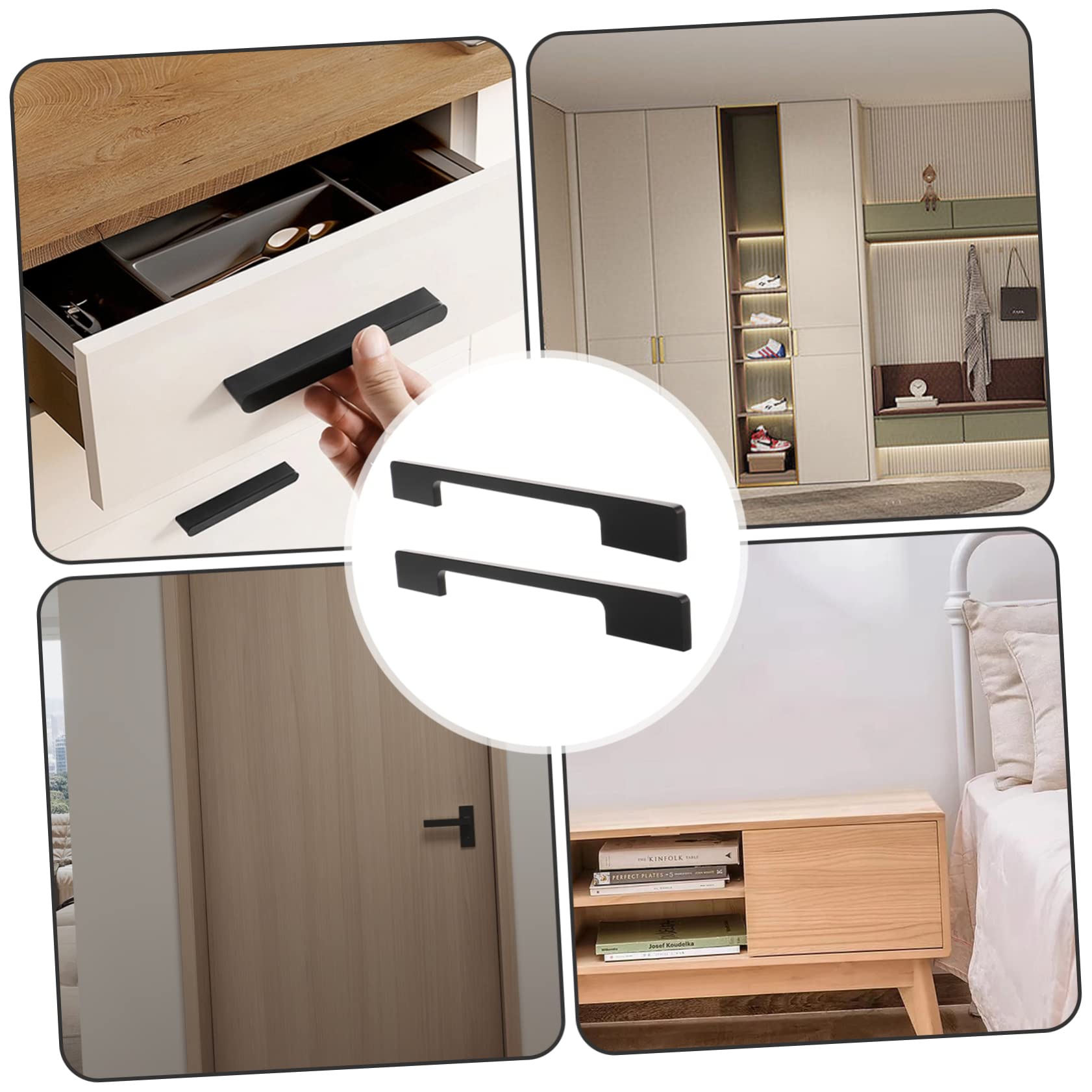 SEWOART Modern Kitchen Cabinet Handles Long Drawer Pulls Aluminum Alloy Durable Easy to Install 2 Pieces
