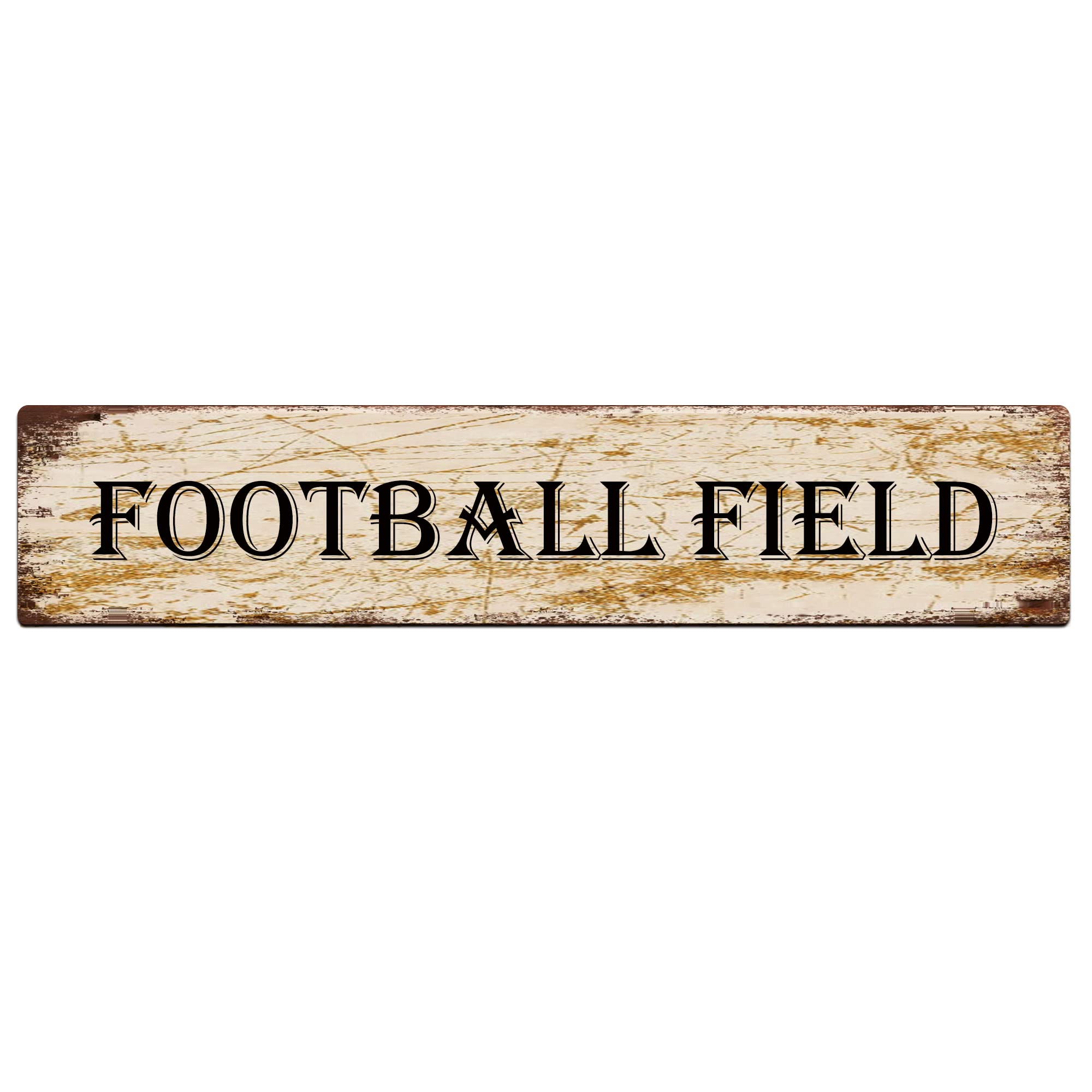 Football Field Retro Tin Signs Aluminum Metal Sign for Kitchen Home Garden Wall Bar Cafe Decor 4x16 Inch