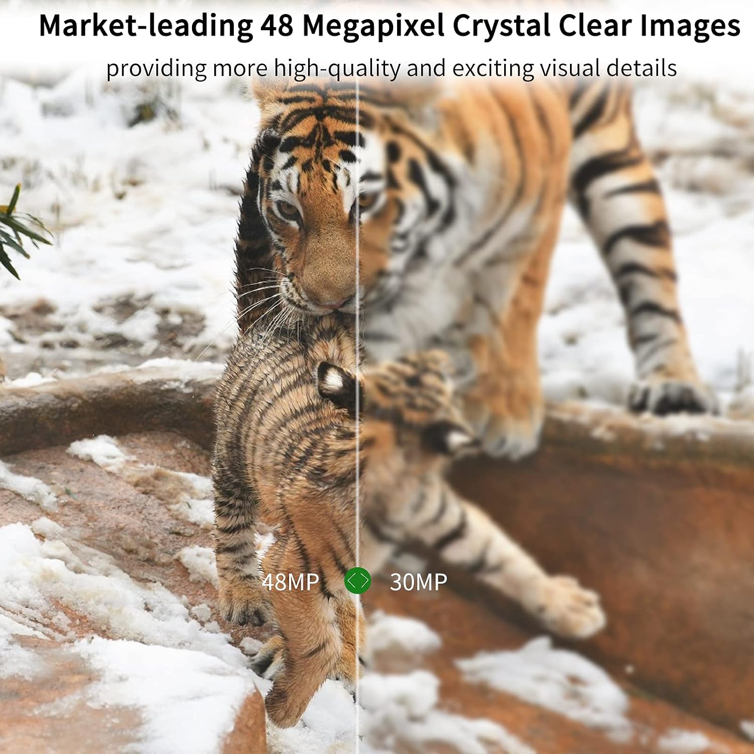 LANMODO WiFi Trail Camera 48MP 4K Game Camera Bluetooth with No Glow IR Night Vision, Free 32GB Card, Waterproof Wildlife Camera Motion Activated with 3 Sensors, 0.2S Trigger Speed, 120° Wide Angle