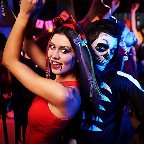 Miniatura 7 de M.best 12 pinzas de mariposa para el cabello, pasadores de fibra óptica con luz LED para niñas y mujeres, recuerdos de fiesta, colores surtidos