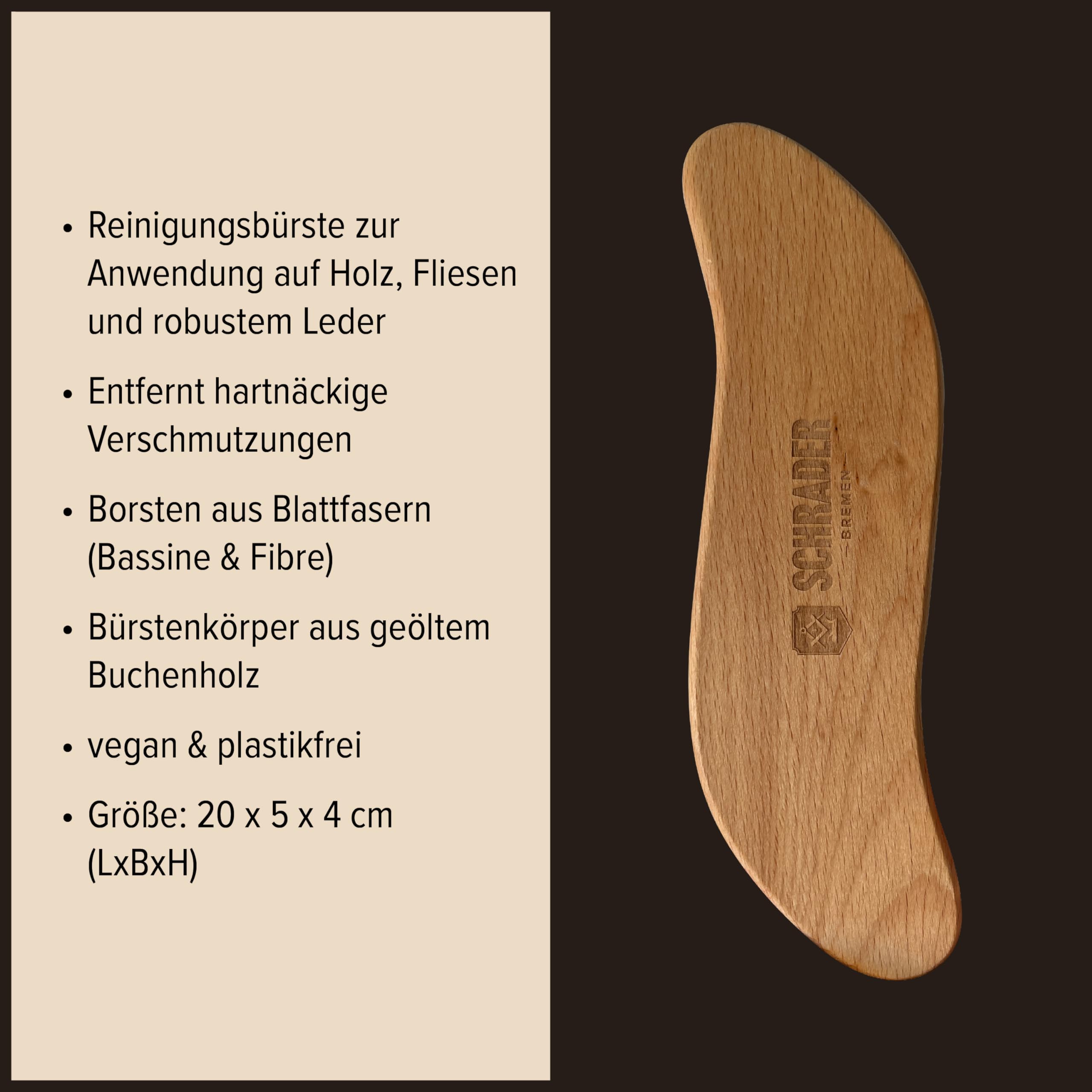 Schrader Reitsport Lederpflege - Pflegeset für strapazierte Reitkleidung und Reitzubehör - Lederreiniger und Lederbalsam für Glattleder - 5-teilig - Made in Germany