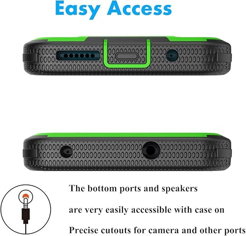 Miniatura 5 de Njjex Funda para Moto E, para Motorola Moto E 2020 con protector de pantalla de vidrio templado 2 unidades, Nbeck a prueba de golpes resistente con