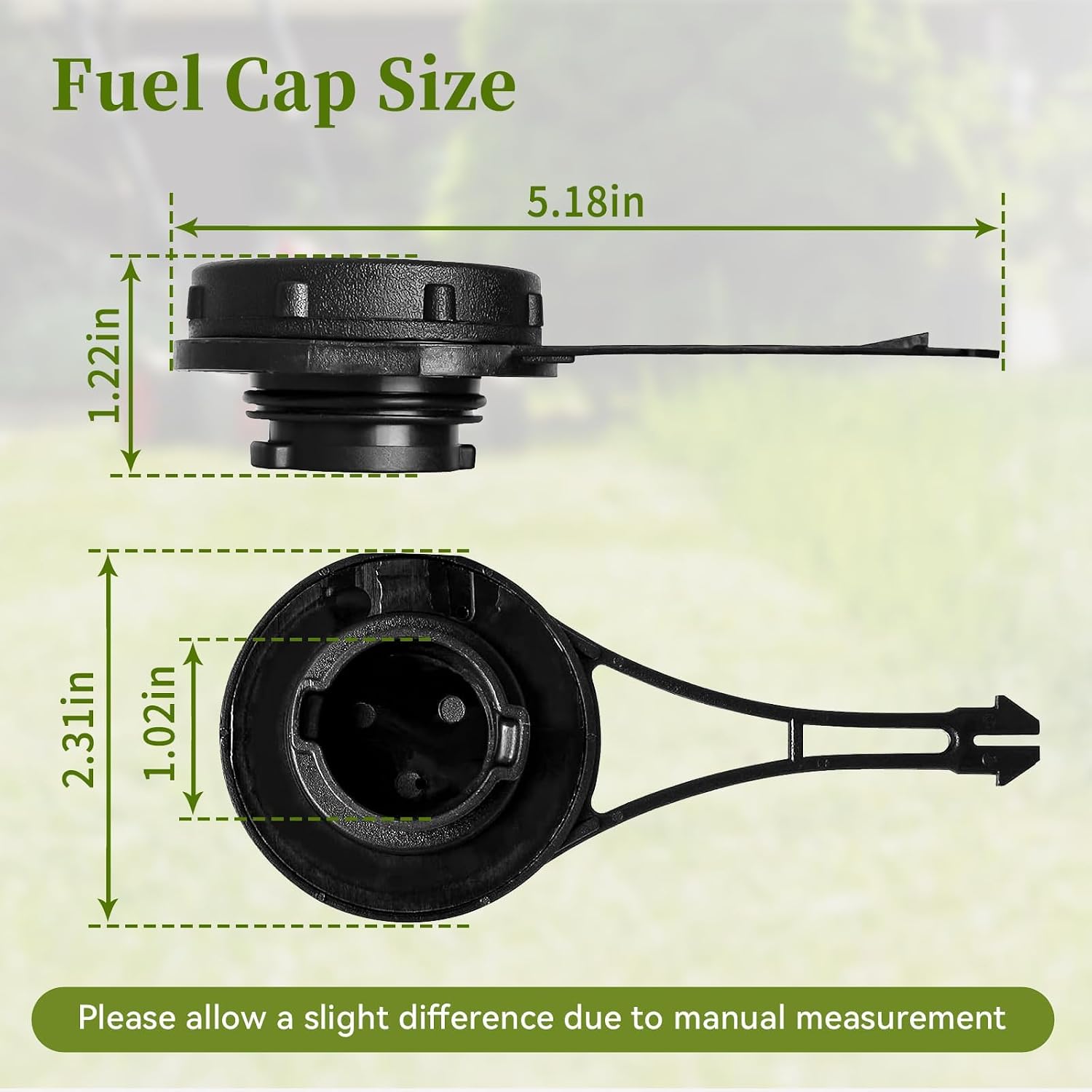 799585 Fuel Tank Gas Cap, Fit for B&S 550E 550EX 625E 675EX 725EX Series, 7.75-8.75 Professional Series Engines, T royBilt 200 100 Mower, Gas Tank Caps Replaces 799684/591003, 2 Pack