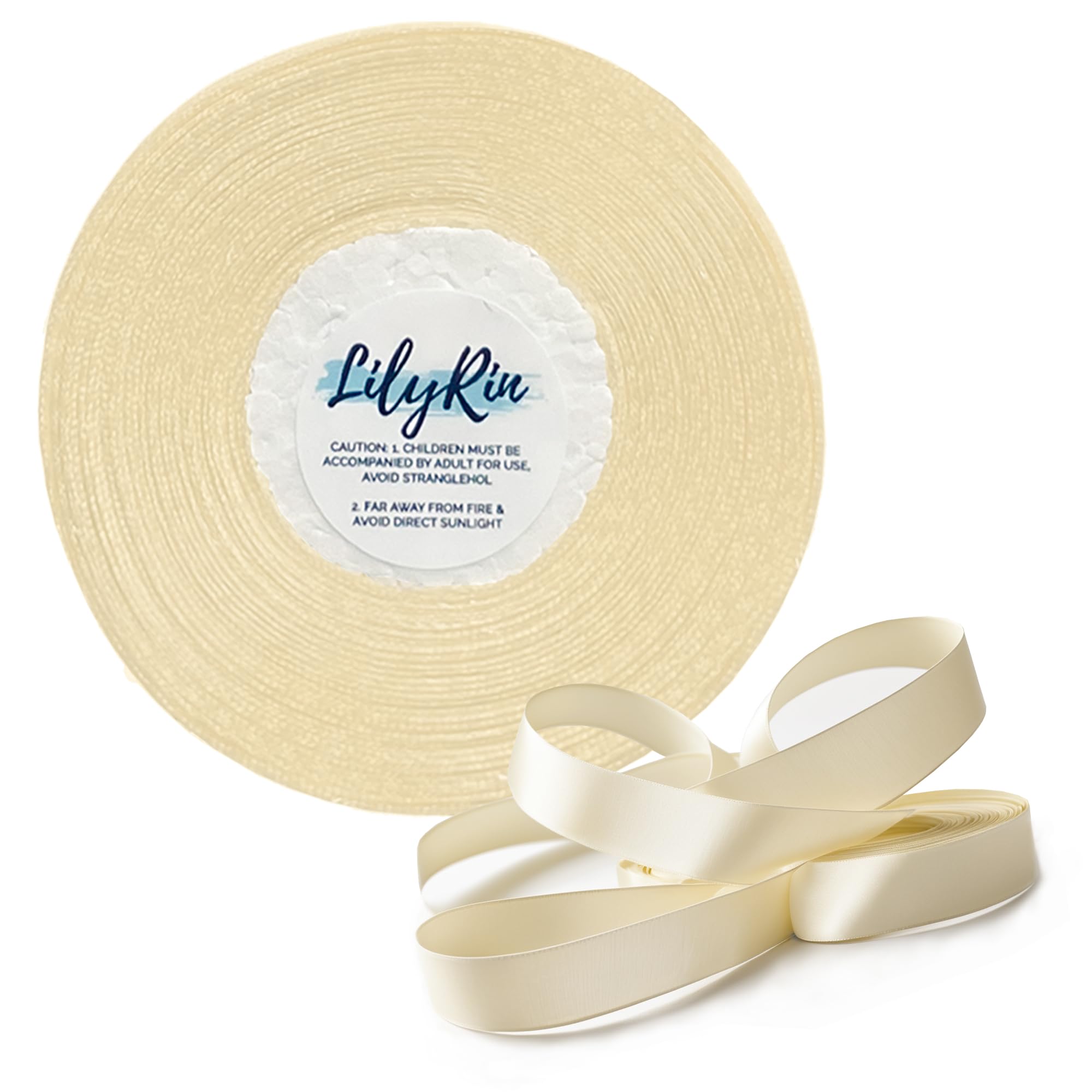 Snapklik.com : Ivory Ribbon 3/8 Inches 36 Yards Roll Perfect For ...