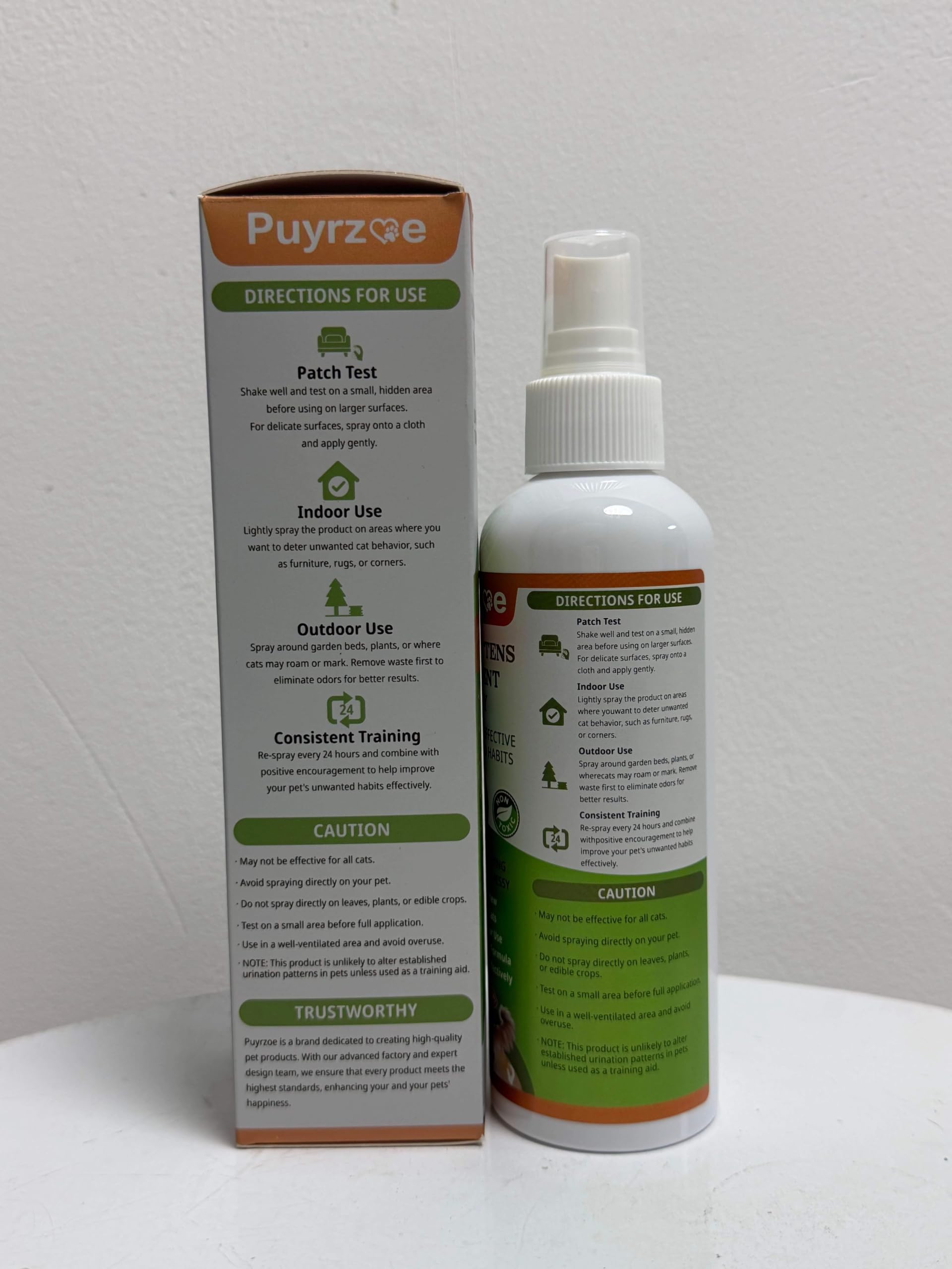 puyrzoe Spray répulsif naturel pour chat - Spray dissuasif pour chat intérieur et extérieur - Spray anti-rayures pour meubles, canapés, rideaux, plantes, chat - 200 ml