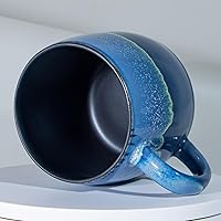 Vista 3 de Large Ceramic Coffee Mugs, 20 Oz Oversized Pottery Coffee Mugs Handmade,Big Stoneware Tea Cups for Office and Home(Grey)