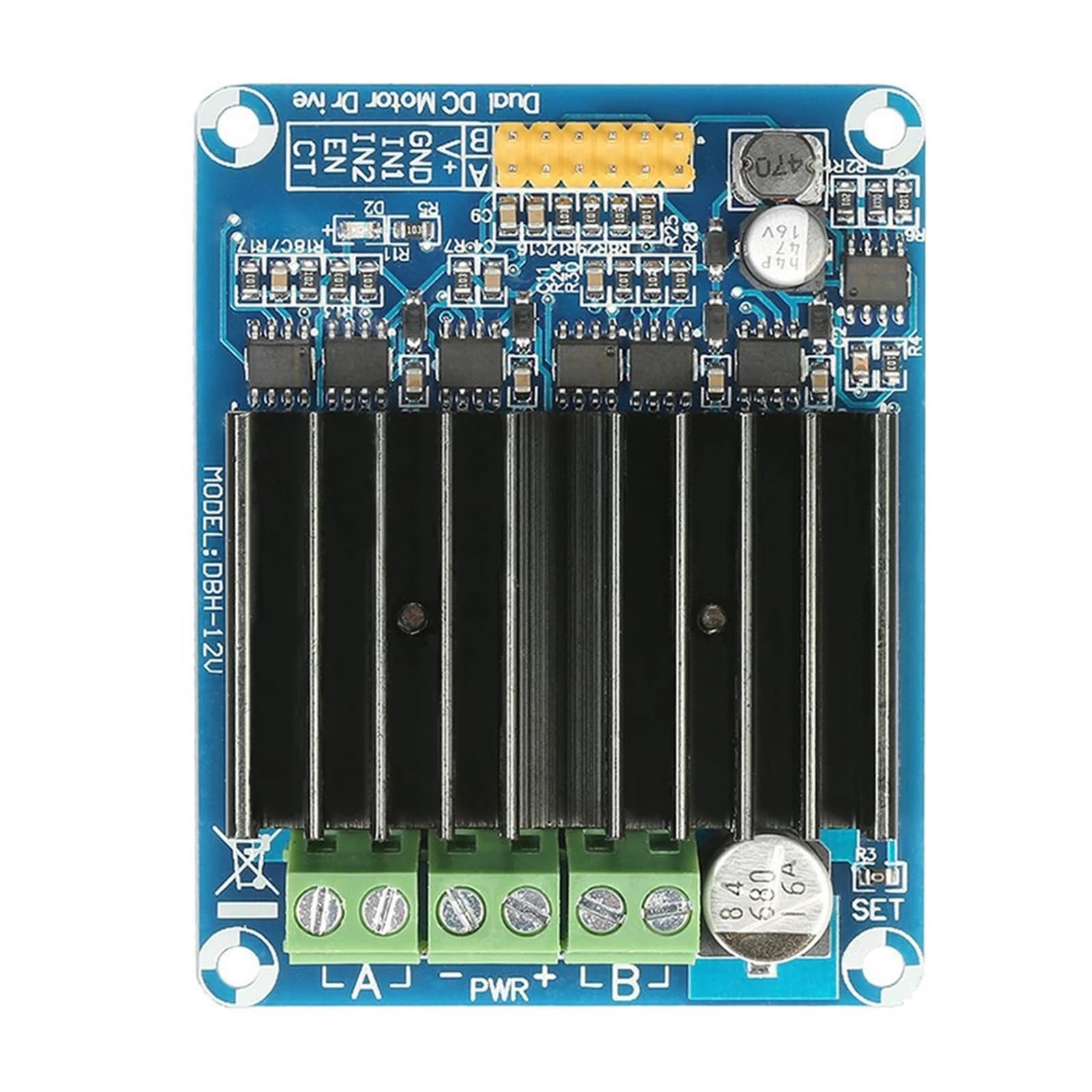 Controlador Reversible de velocidad del Motor de doble canal DC 5V-12V controlador de puente H módulo controlador de Motor controlador de placa de pan
