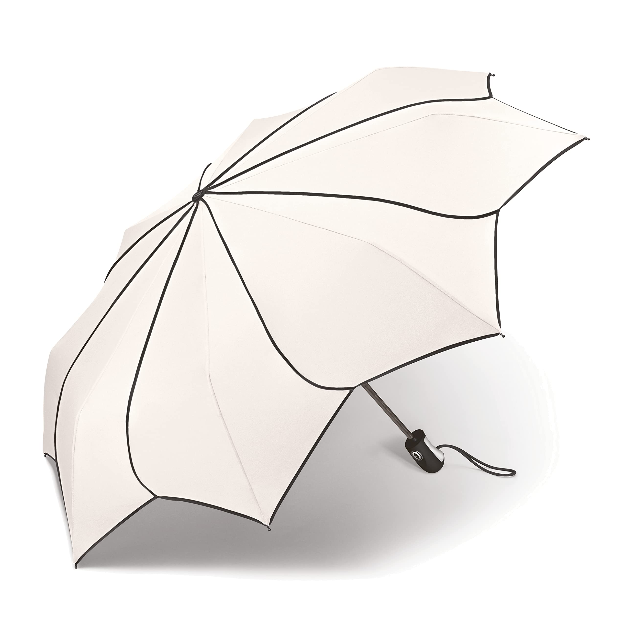 Pierre Cardin White,Black Easymatic Light Sunflower Automatic Umbrella Duomatic Umbrella, White
