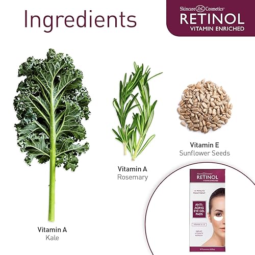 Miniatura 3 de Retinol Almohadillas de gel antienvejecimiento para ojos + toallas limpiadoras antienvejecimiento Retinol