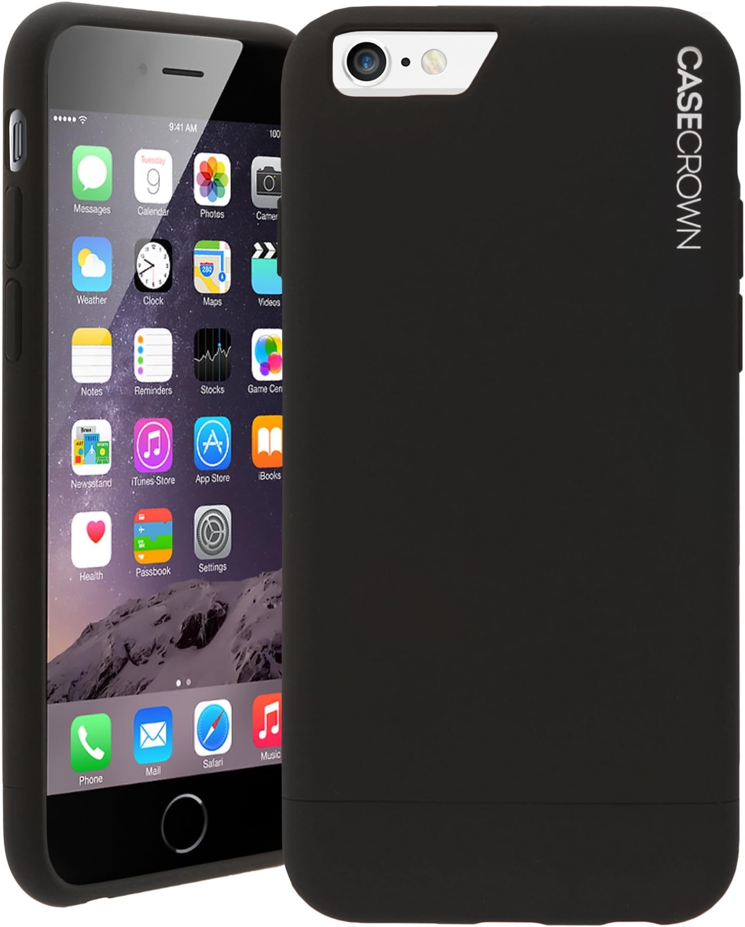 iPhone 6 Case, Perfect Fit & Soft Interior, CaseCrown Lux Glider Case (Black Obsidian)