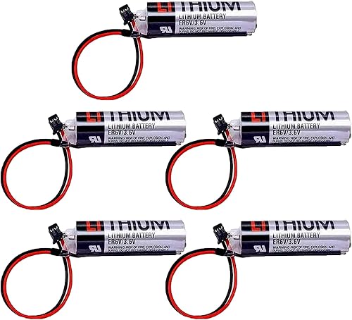 (5-Pack) ER6V3.6V ER6VC119A119B PLC Batería no recargable para PLC M70 3.6V 2400mAh batería de litio con enchufe negro