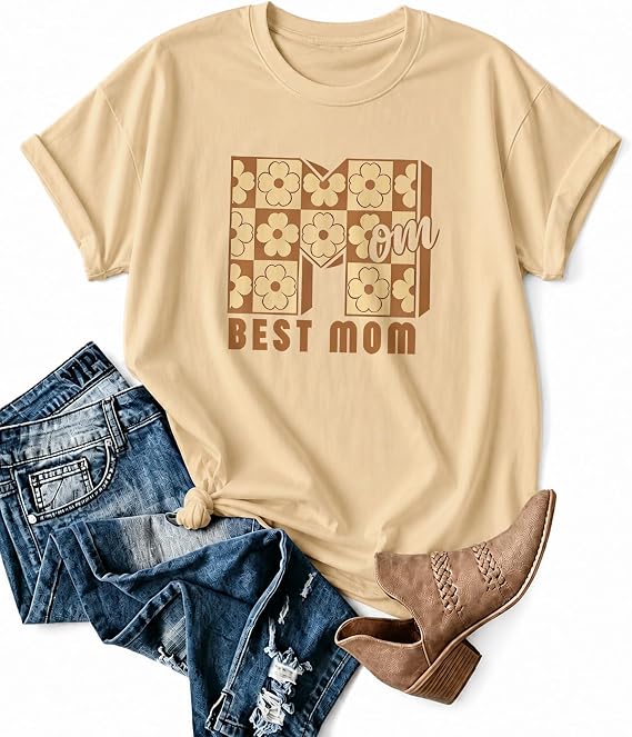 YTD Mom Graphic Tシャツ、プレミアムコットングラフィックTシャツ
