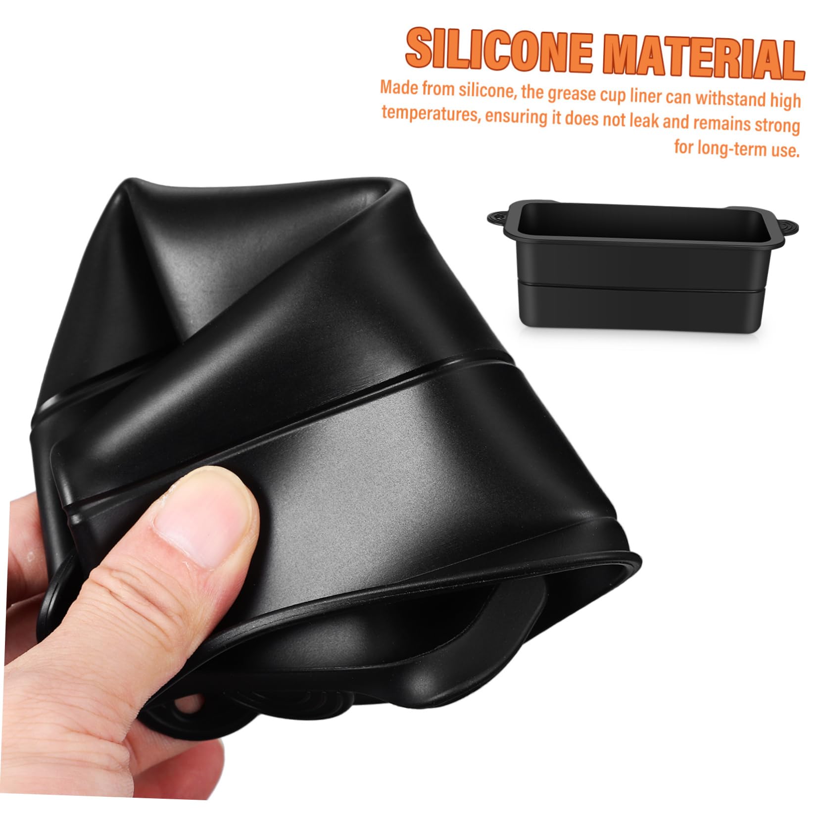 BESPORTBLE 4sets Camping Grease Catcher Liner Silicone Grease Cup Liners BBQ Accessories 2pcs*4