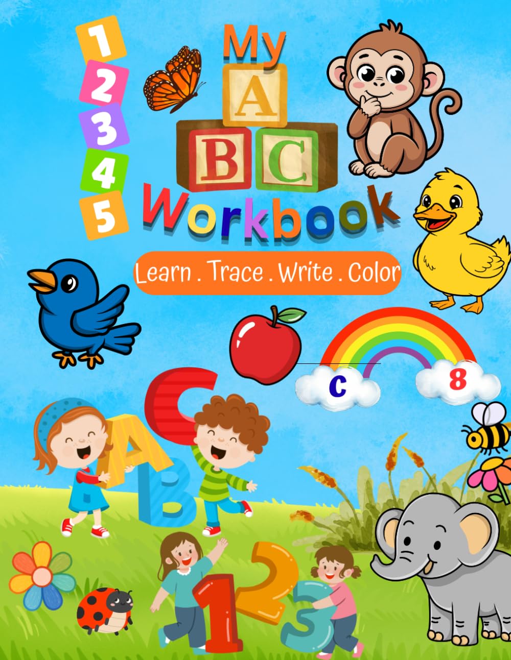 ABC & 123 Tracing and Coloring Book for Kids: Tracing, Coloring & Fun Learning for Ages 3–5