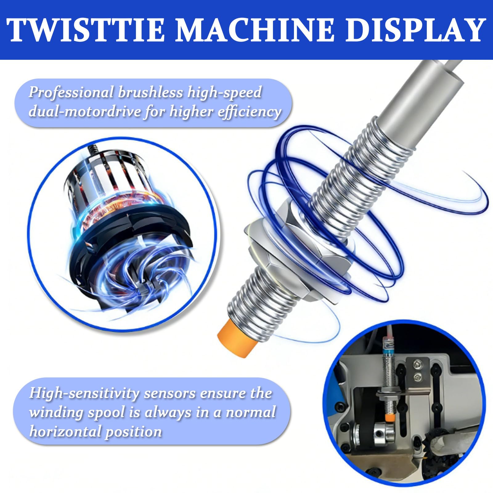 Urządzenie do Nawijania Kabli i Wiązarka do Torebek Spożywczych z Pedałem i Inteligentnymi Czujnikami dla Sklepów i DIY Projektów Desktop Machine+CableTie*20