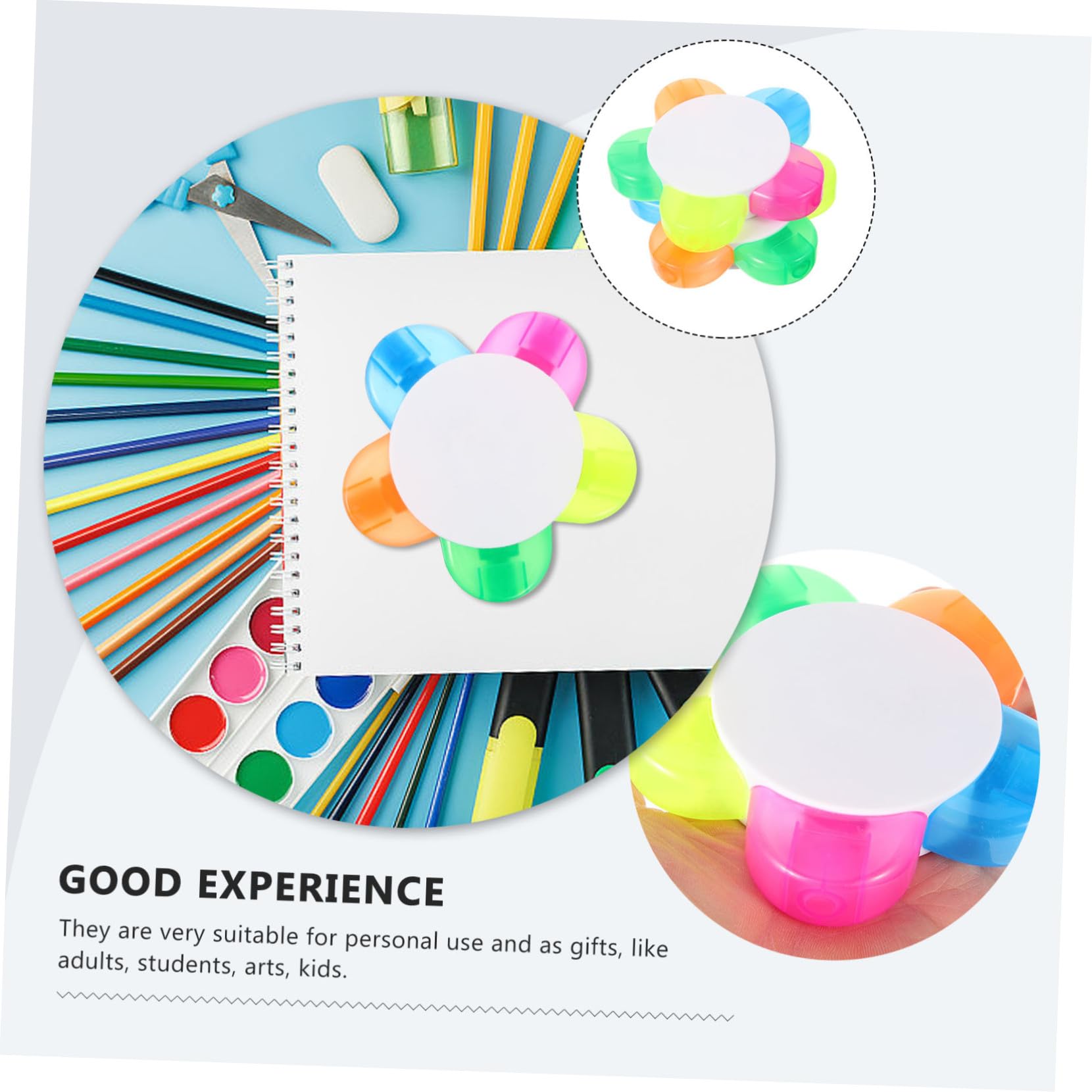 Operitacx 10 Stück Fluoreszierende Textmarker in Blumenform Farben Pastell-highlighter mit Schräger Spitze Ergonomisch Langlebig für Schule Büro Scrapbooking und Kreative Notizen