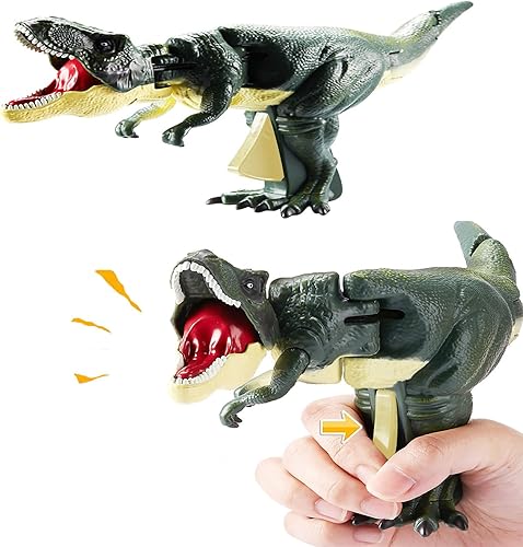 Kakasi Juguete T-Rex con efecto de sonido autónomo  Presiona el juguete T-Rex moviendo la cabeza y la cola  Activa los juguetes simulados de