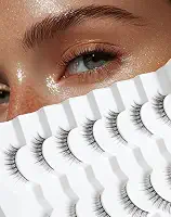 Cílios curtos de olho de gato cílios postiços naturais Demi Wispies cílios pequenos cílios de aparência natural pacote 7 pares D50