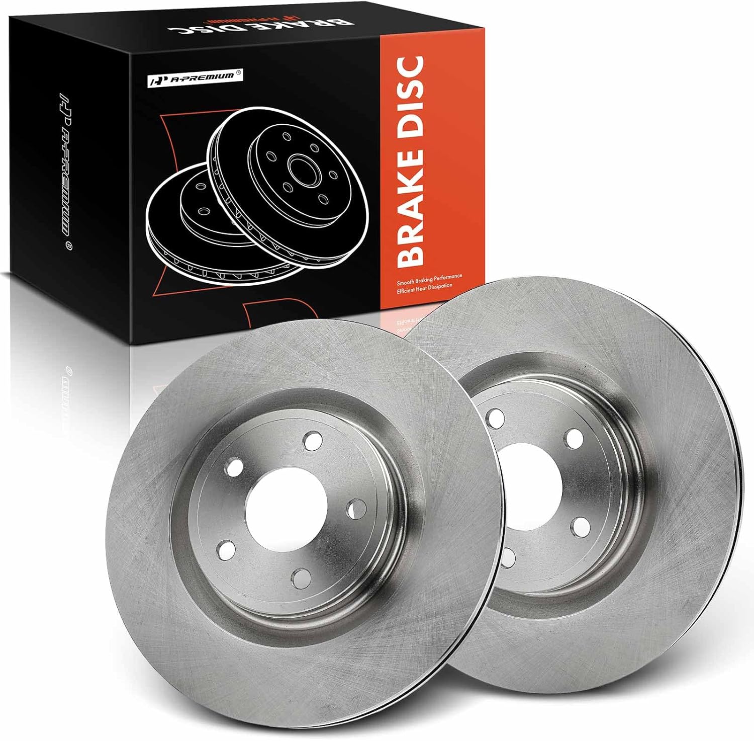 A-Premium 12.42 inch (315.50mm) Front Vented Disc Brake Rotors Compatible with Chevrolet Models - HHR 2009-2010, Cobalt 2008-2010, 2-PC Set