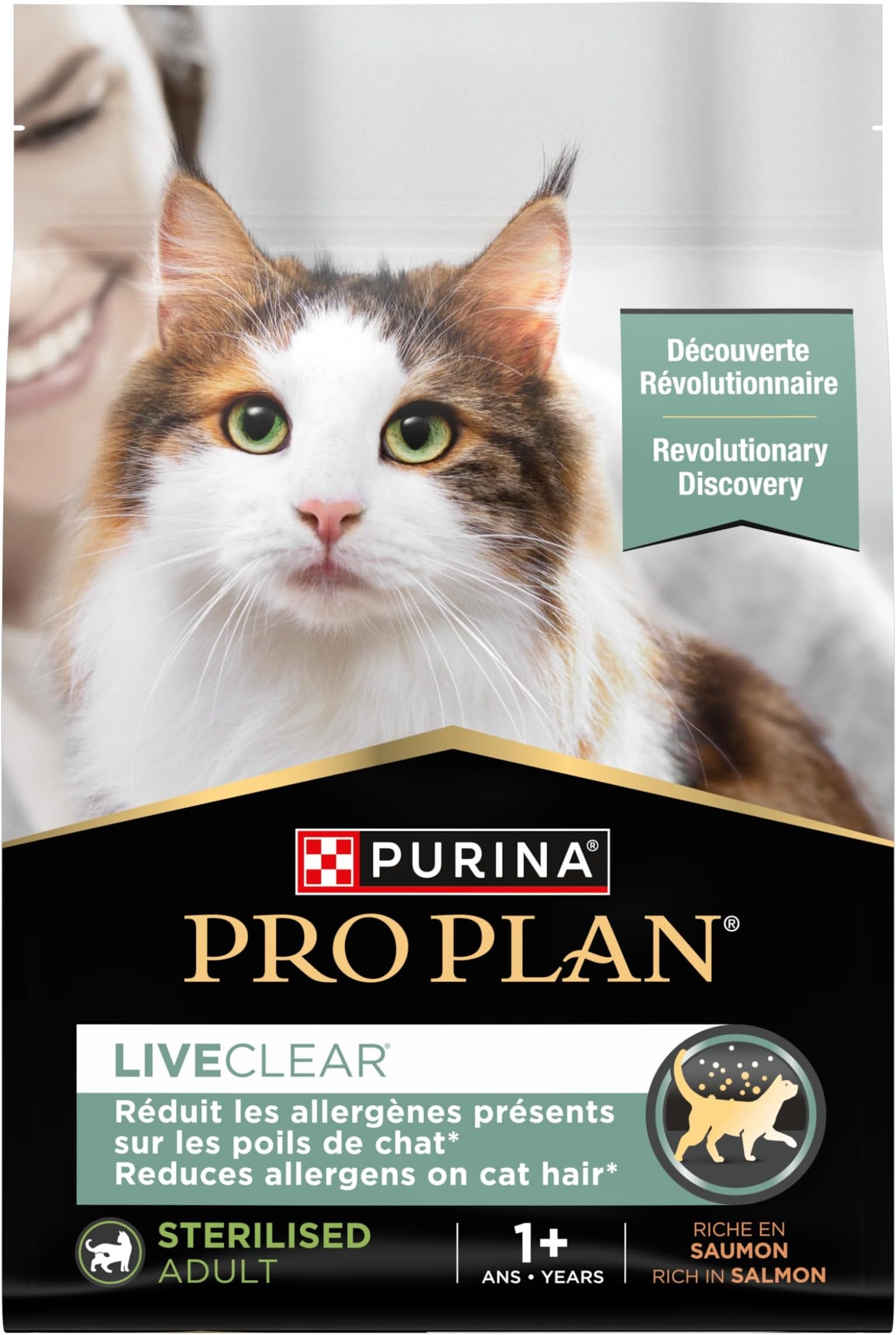 – LIVECLEAR® Adult 1+ STERILISED Rich in Salmon Dry Cat Food 2.8kg, For Neutered Cats