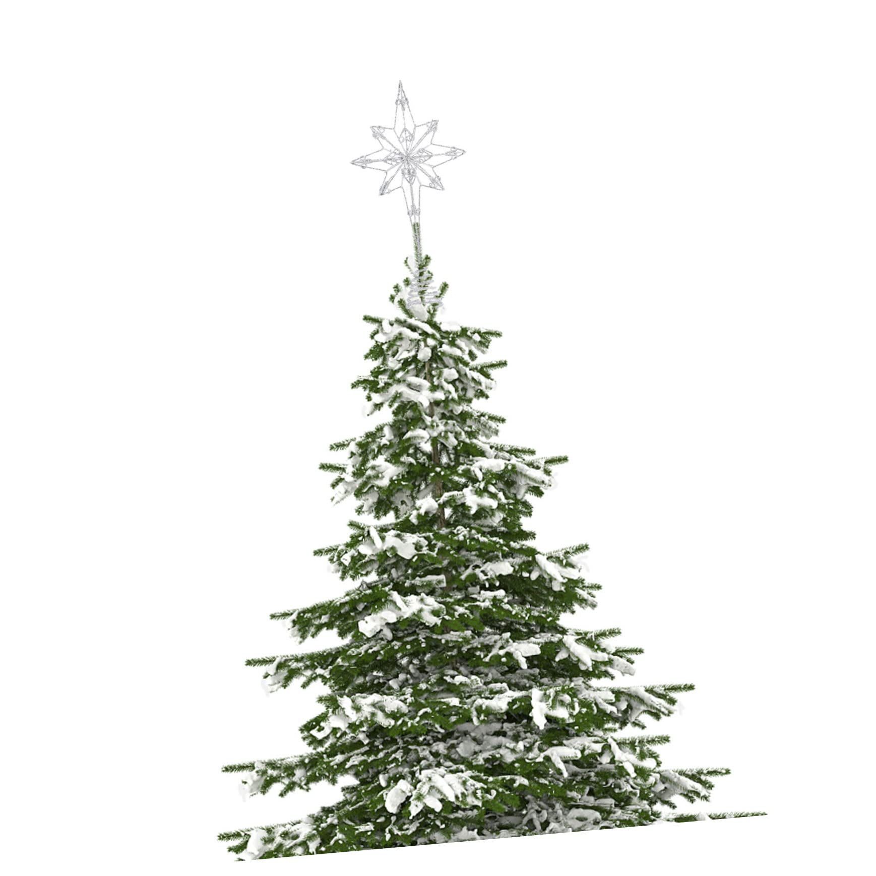 MAGICLULU 2 Pièces Accessoires De Décoration De Noël Étoile De Sapin De Décorations d'arbre en Métal Étoile Scintillante d'arbre Étoile d'arbre Étoile À 8 Points