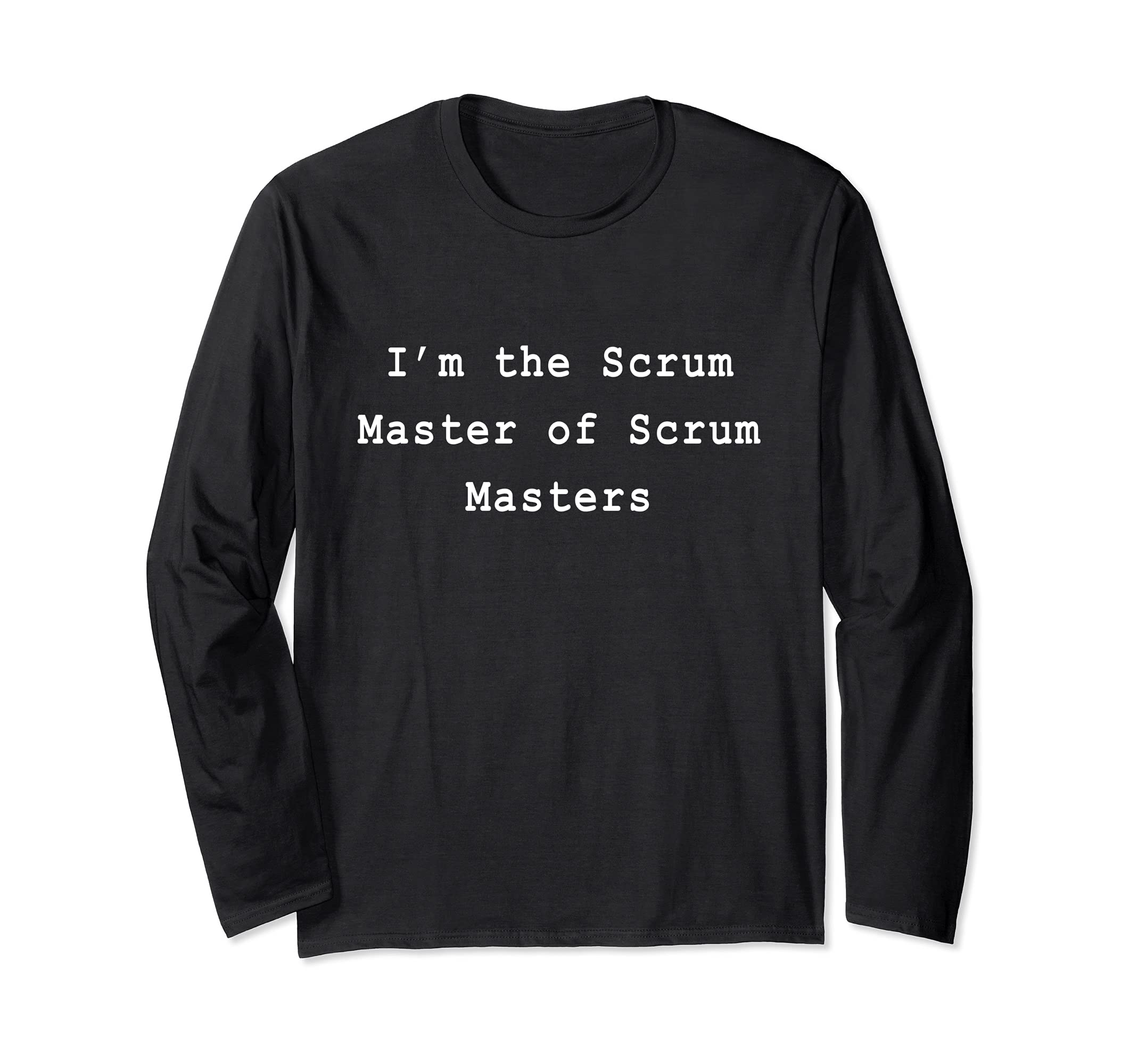 Scrum Master Lean Agile Project Management Funny PM Coach Long Sleeve T-Shirt, Black