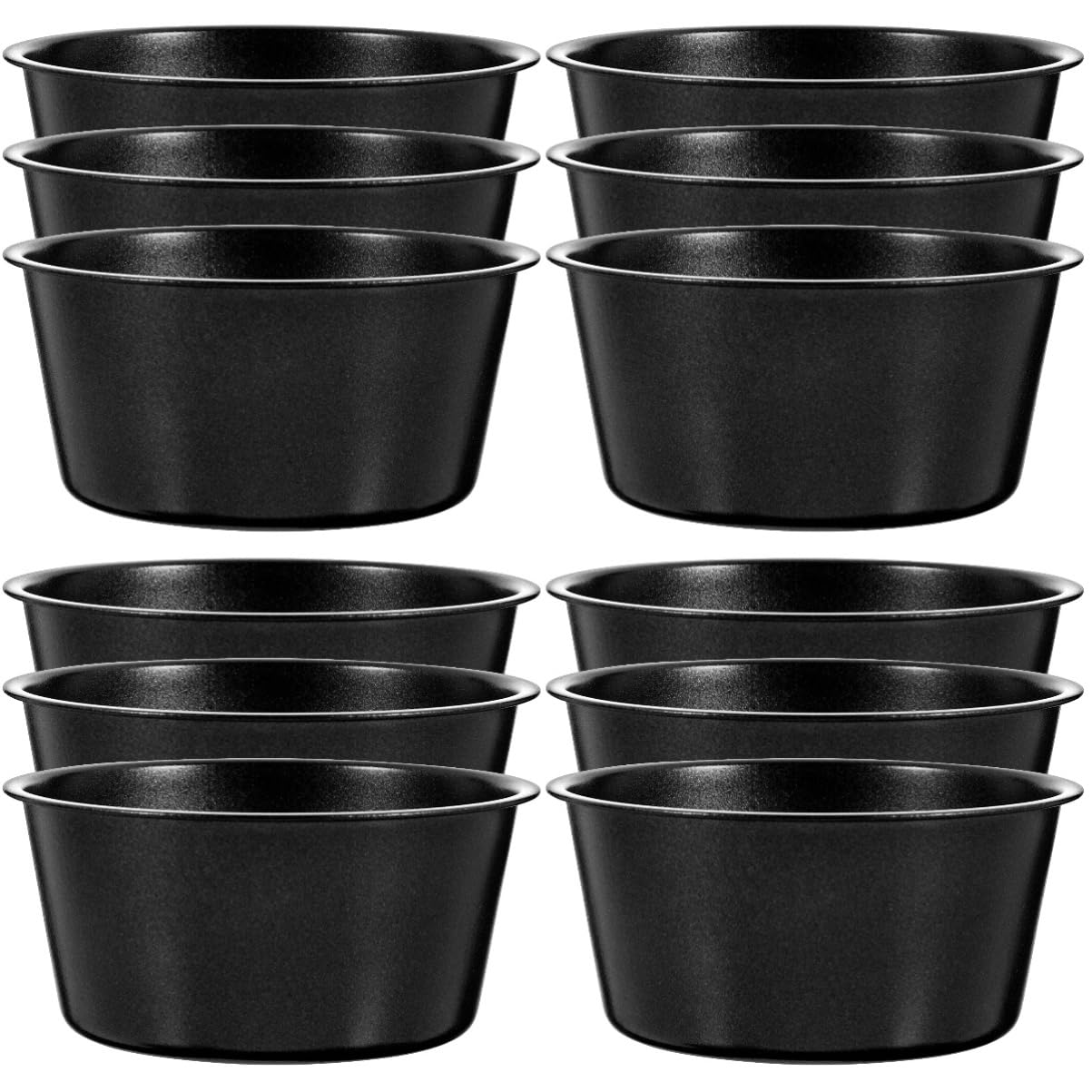 PRETYZOOM Lot De 4 Petits Moules À Gâteaux Ronds Moules À Muffins Revêtement Antiadhésif Pour Un Démoulage Facile 3 Pièces X 4