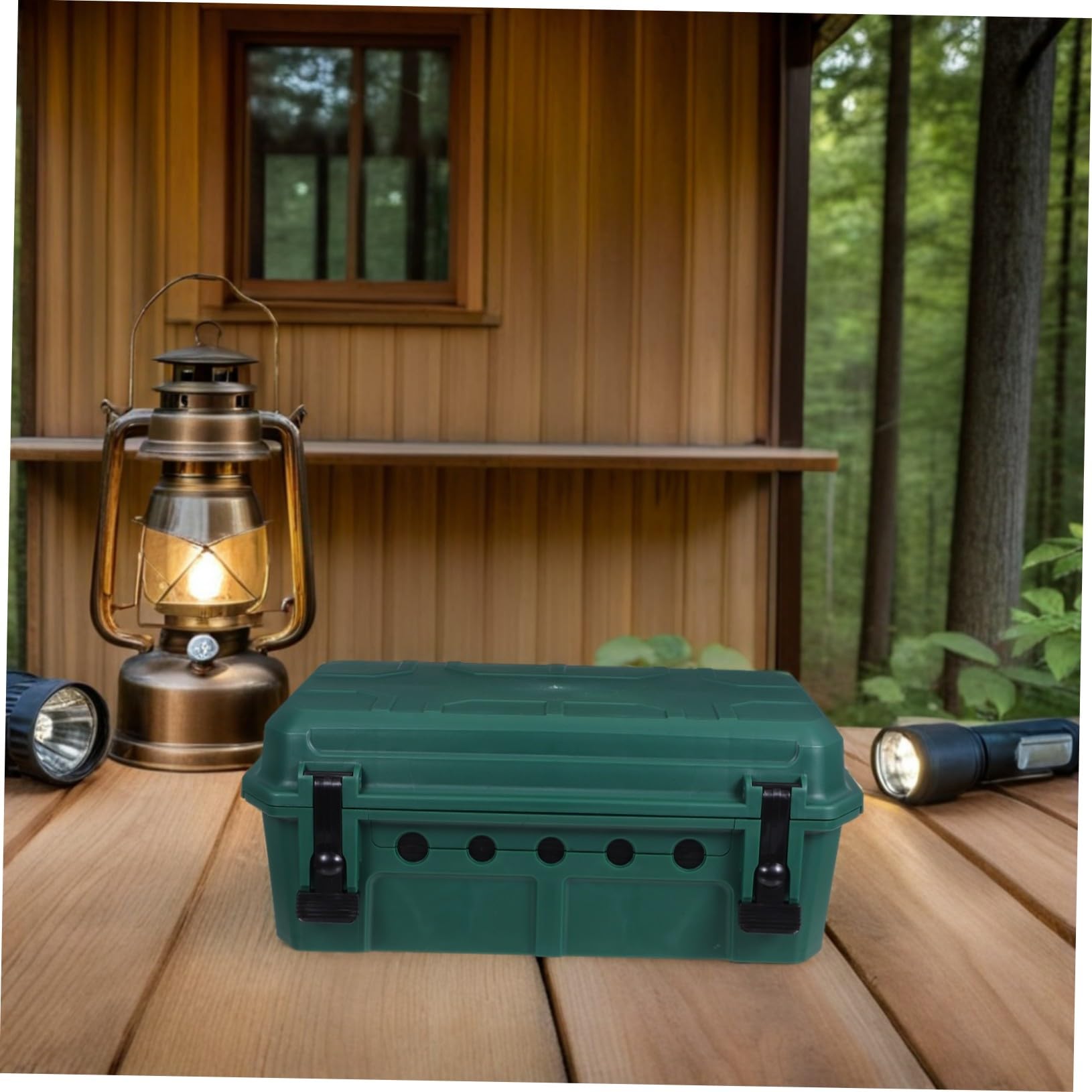 Caja Eléctrica para Exteriores Protección Resistente para Enchufes y Cables Diseño Espacioso para Herramientas de Jardín y Luces Festivas Instalación Sencilla y Portátil para Uso