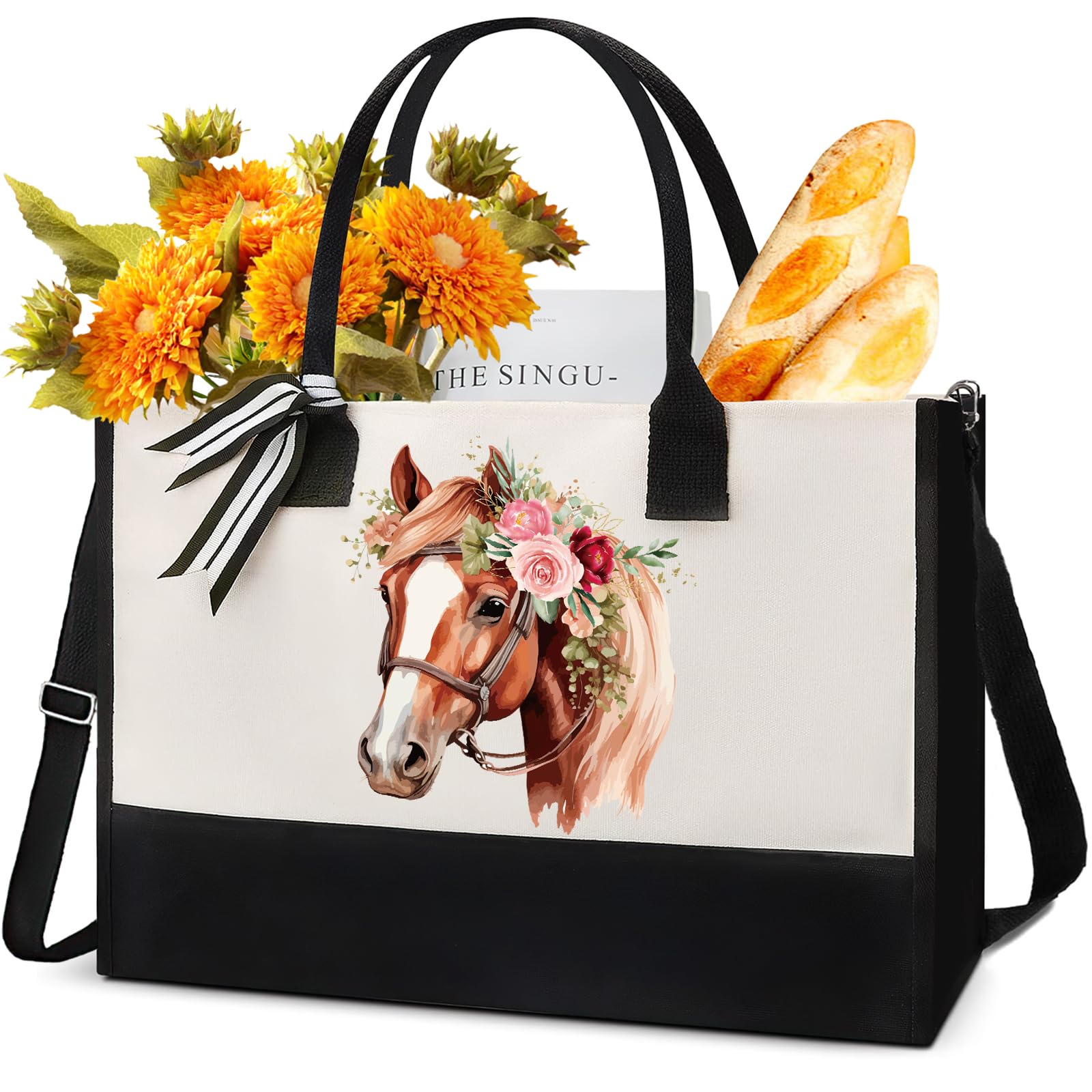 Bolsa de regalo de lona, regalo personalizado para amigos, profesores, mamá, enfermera, bolsa de mano con cremallera y bolsa de maquillaje, juego de dos piezas