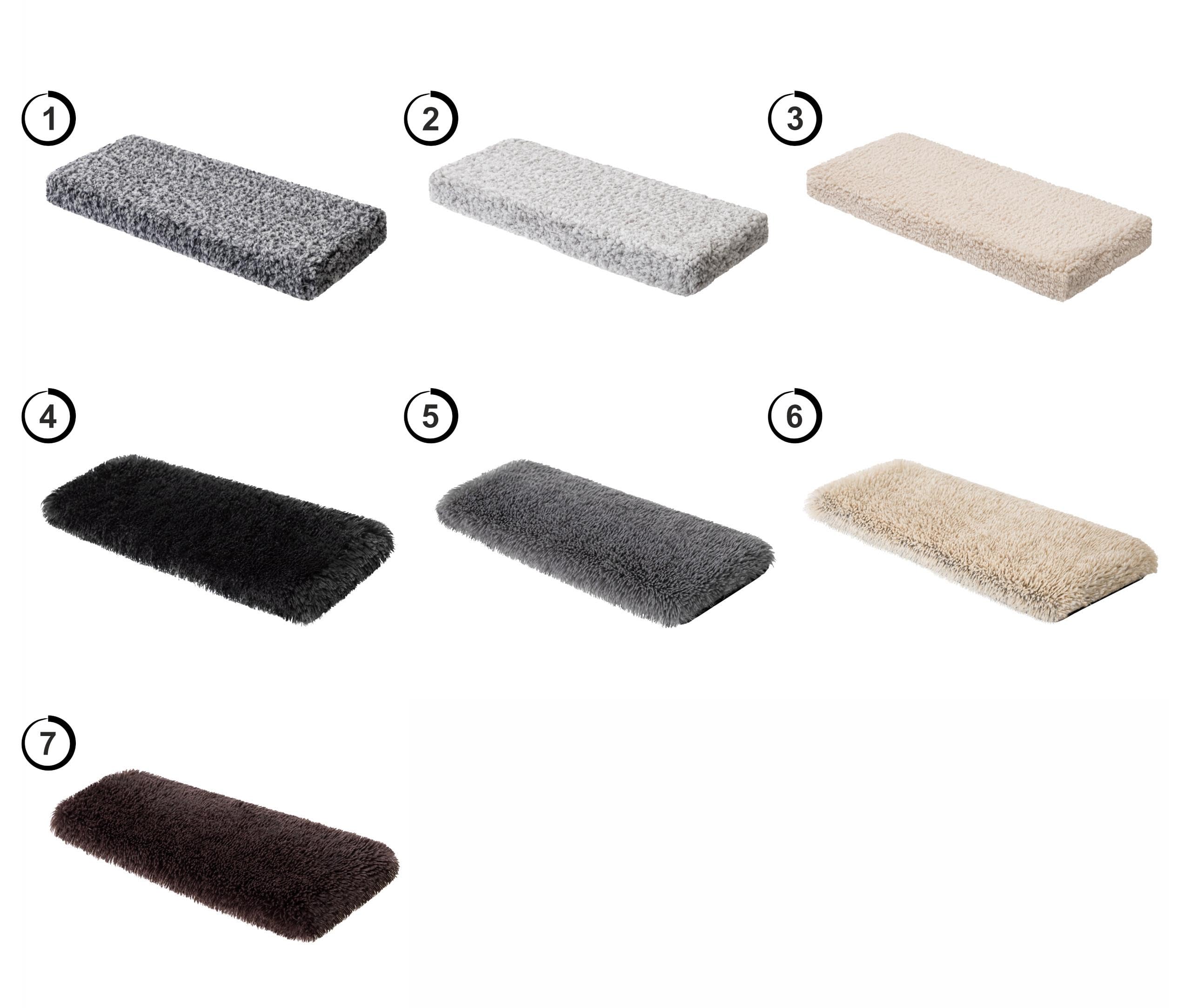 Katzen Fensterliege Fensterbank rutschfest - Katzenbett Fensterbank - Weich & Kuschelig - Fensterliege für Katzen Selbstheizende Katzendecke - Waschbarer Bezug - 60x20 cm - Beige Fell