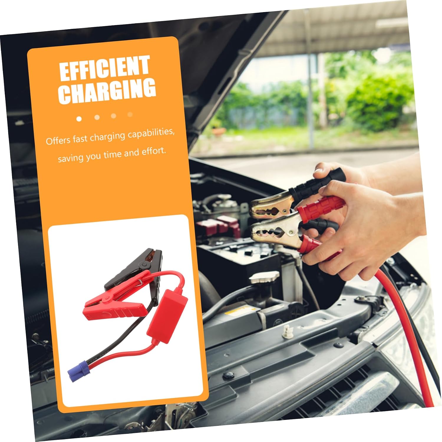Ciieeo Jump Starter Cable with Reverse Protection Multi Functional Booster Jumper Efficient Charging for Cars Trucks More Portable Battery Booster Kit Quick Start