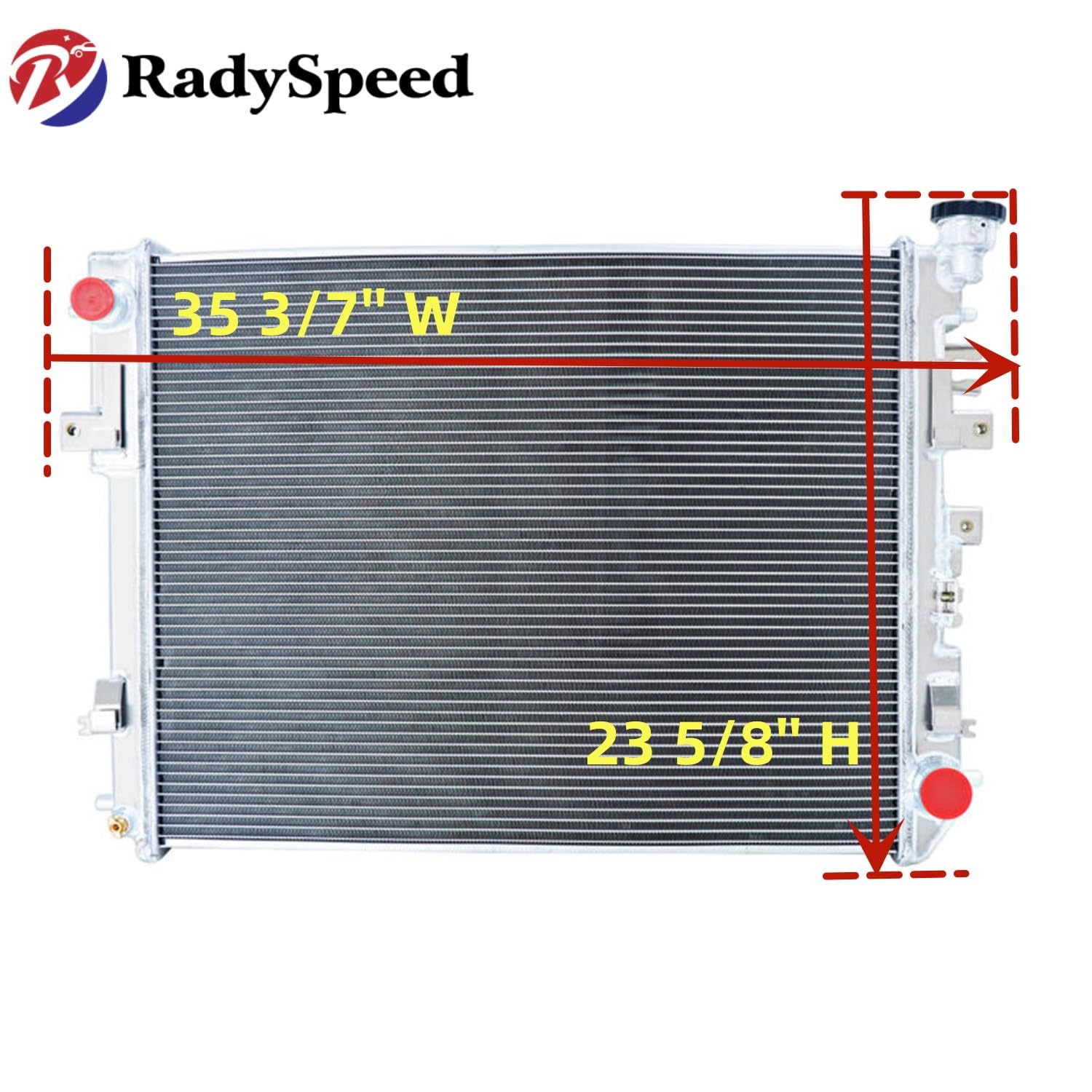 Maxpeedingrods Aluminum Cooling Radiator CU13129 for Dodge Ram 1500 2500 3500 2009-2021 3.6L 3.7L 4.7L 5.7L V6 V8 Replacement CU13129 DPI13129