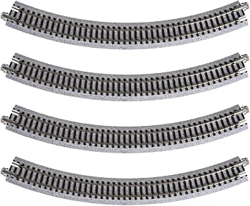 Kato USA Model Train Products Unitrack, 282mm 11" Radius 45-Degree Curve Track 4-Piece
