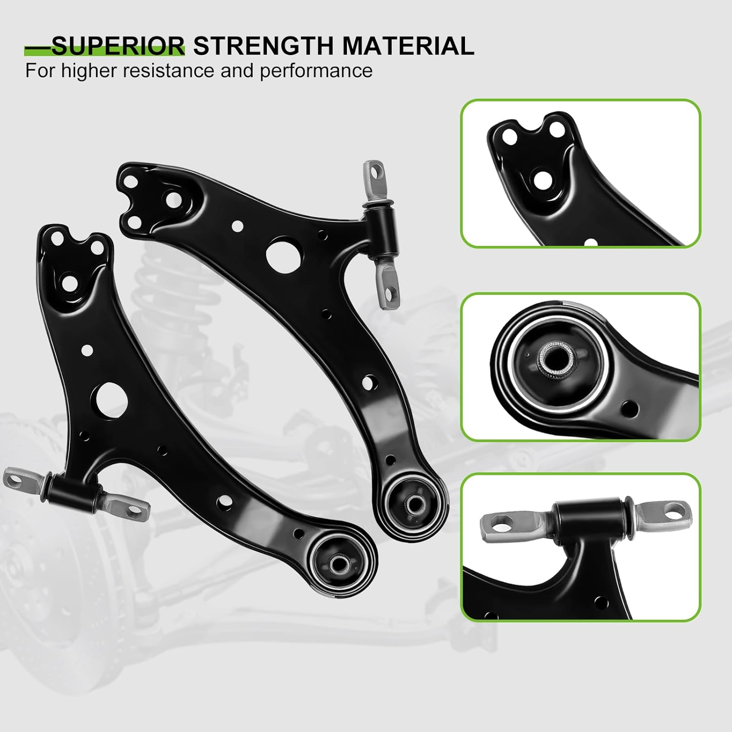 SCITOO 12pcs Suspension Kit Front Lower Control Arm Sway Bar Links Inner Outer Tie Rod Ends w/Steering Boots fit for 2004-2006 for Toyota Camry for Toyota Solara for Lexus ES330