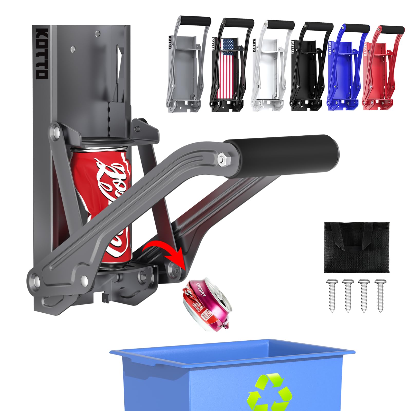 オCan（感謝） Amazon.com: Kotto Can Crusher - Wall Mounted Can Crushers for