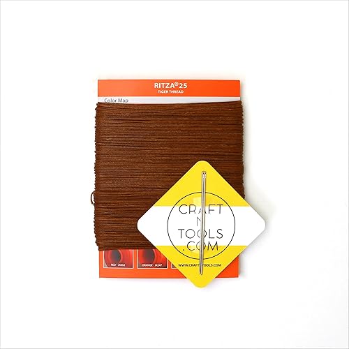 Miniatura 2 de Havana Cigar 0.047 in Ritza 25 Hilo Tigre para Artesanía de Cuero  Hilo de Tigre Encerado  Hilo Ritza 25  Poliéster encerado  Hilo de Saddlers